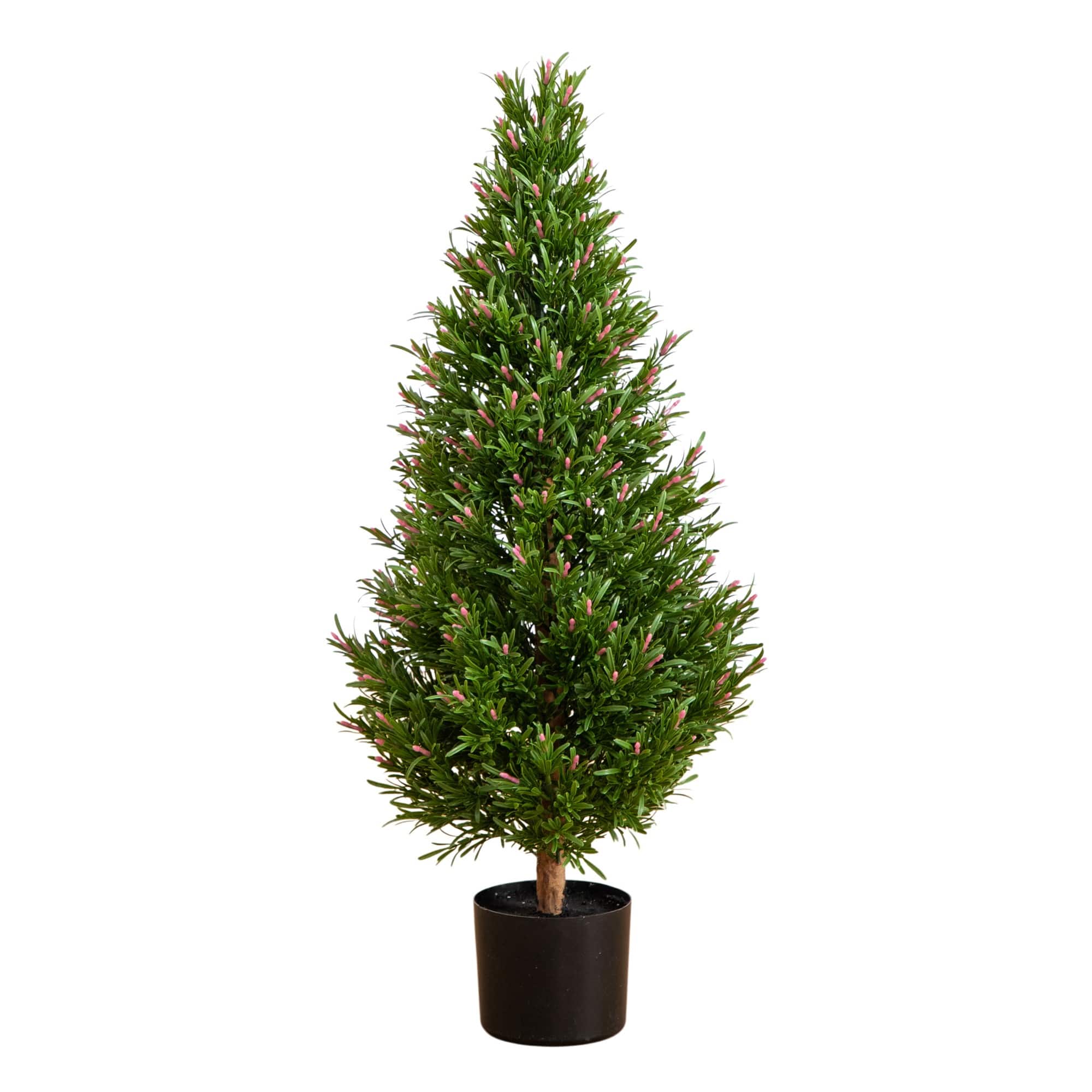 3ft. Potted UV Resistant Rosemary Cone Topiary Tree