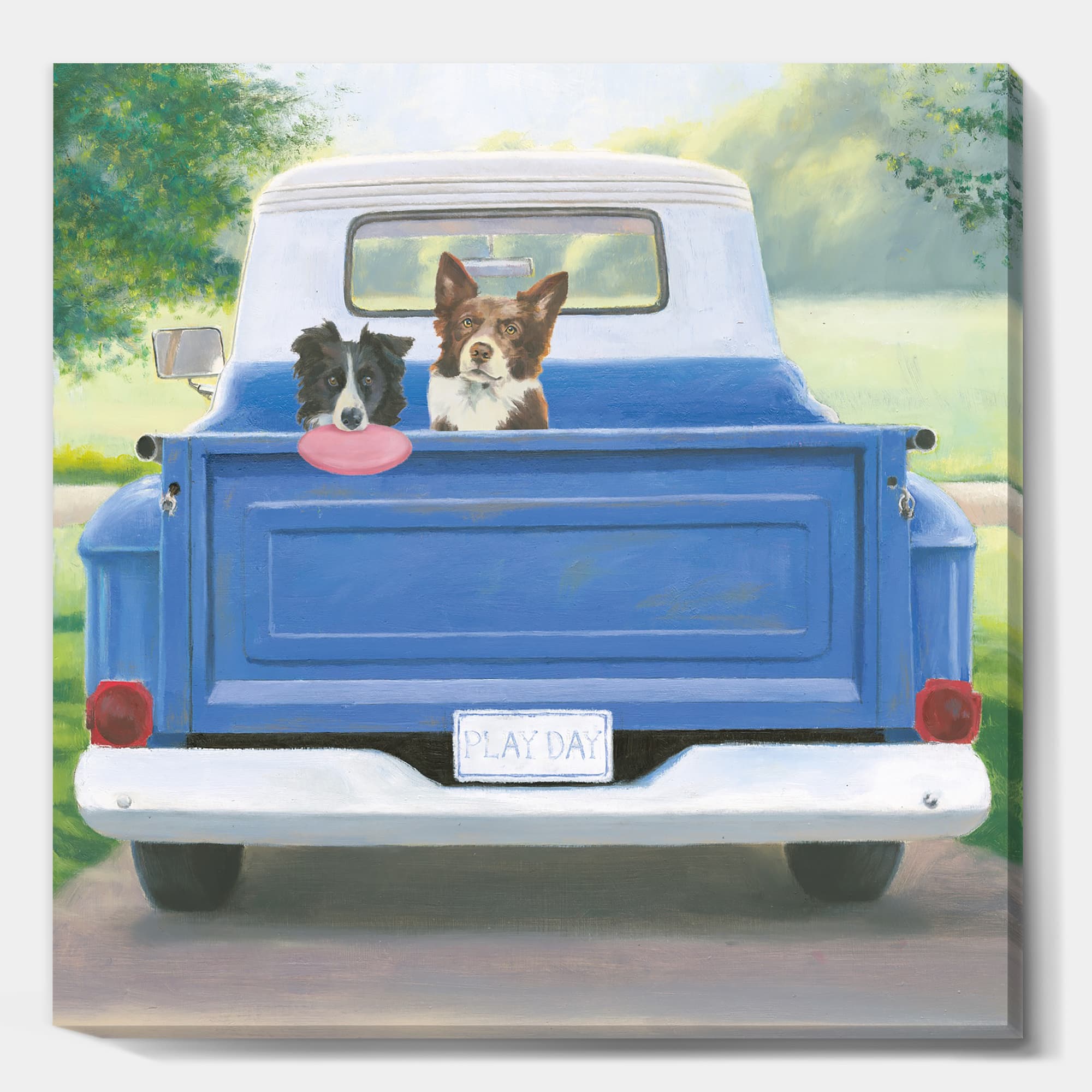 Designart - Dogs Play Day - Traditional Canvas Artwork