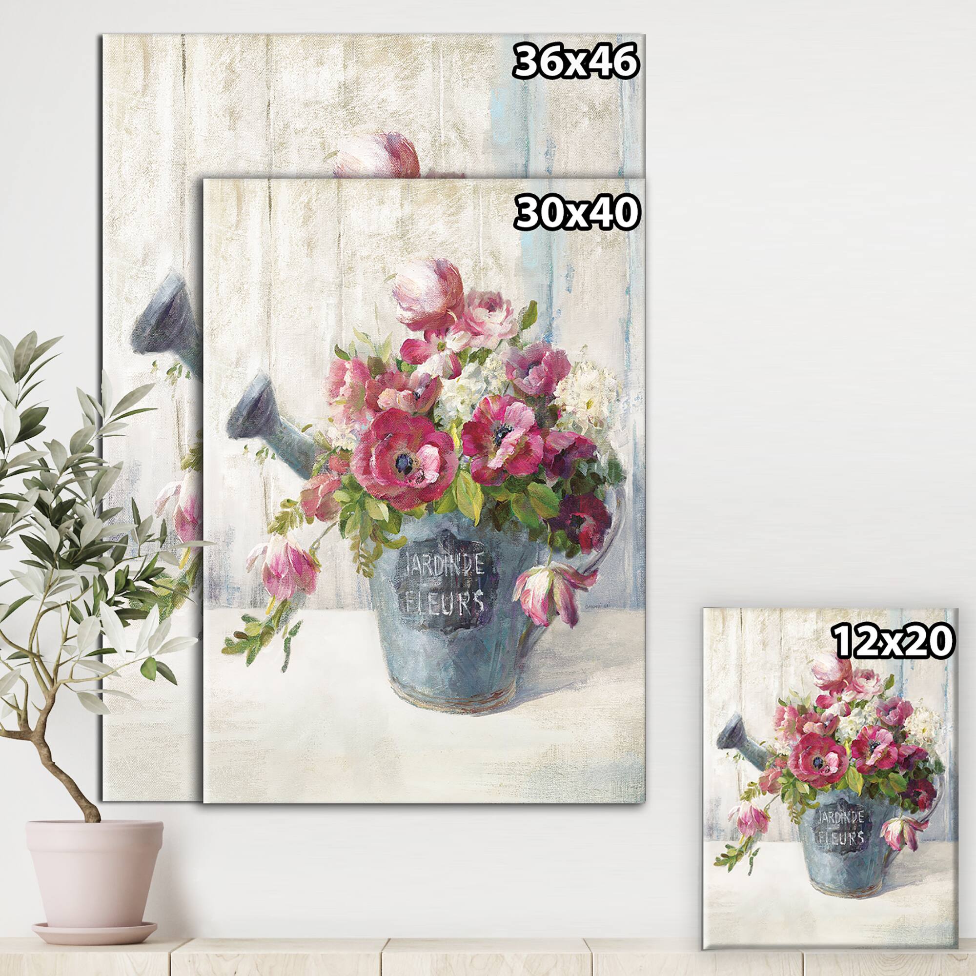 Designart - Maison Des Fleurs I - Cabin & Lodge Canvas Artwork