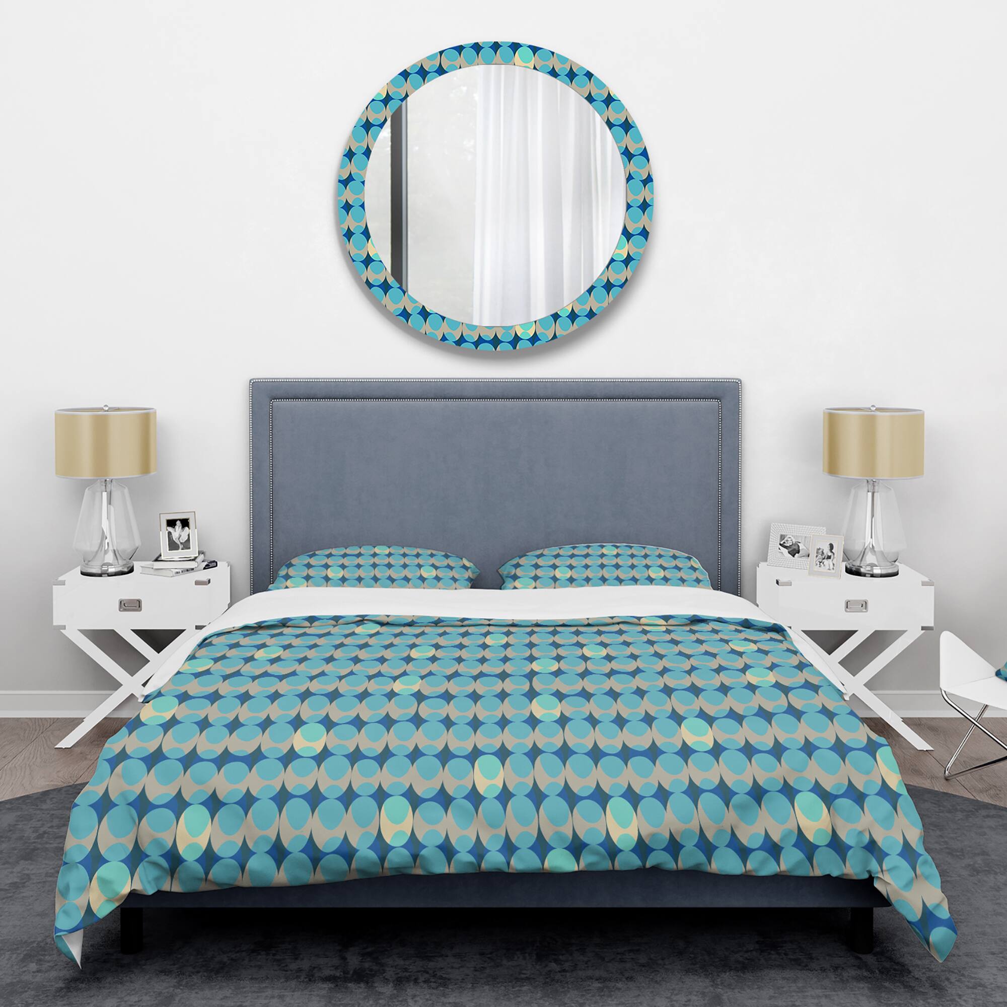 Designart 'Retro Abstract Design XV' Mid-Century Duvet Cover Set