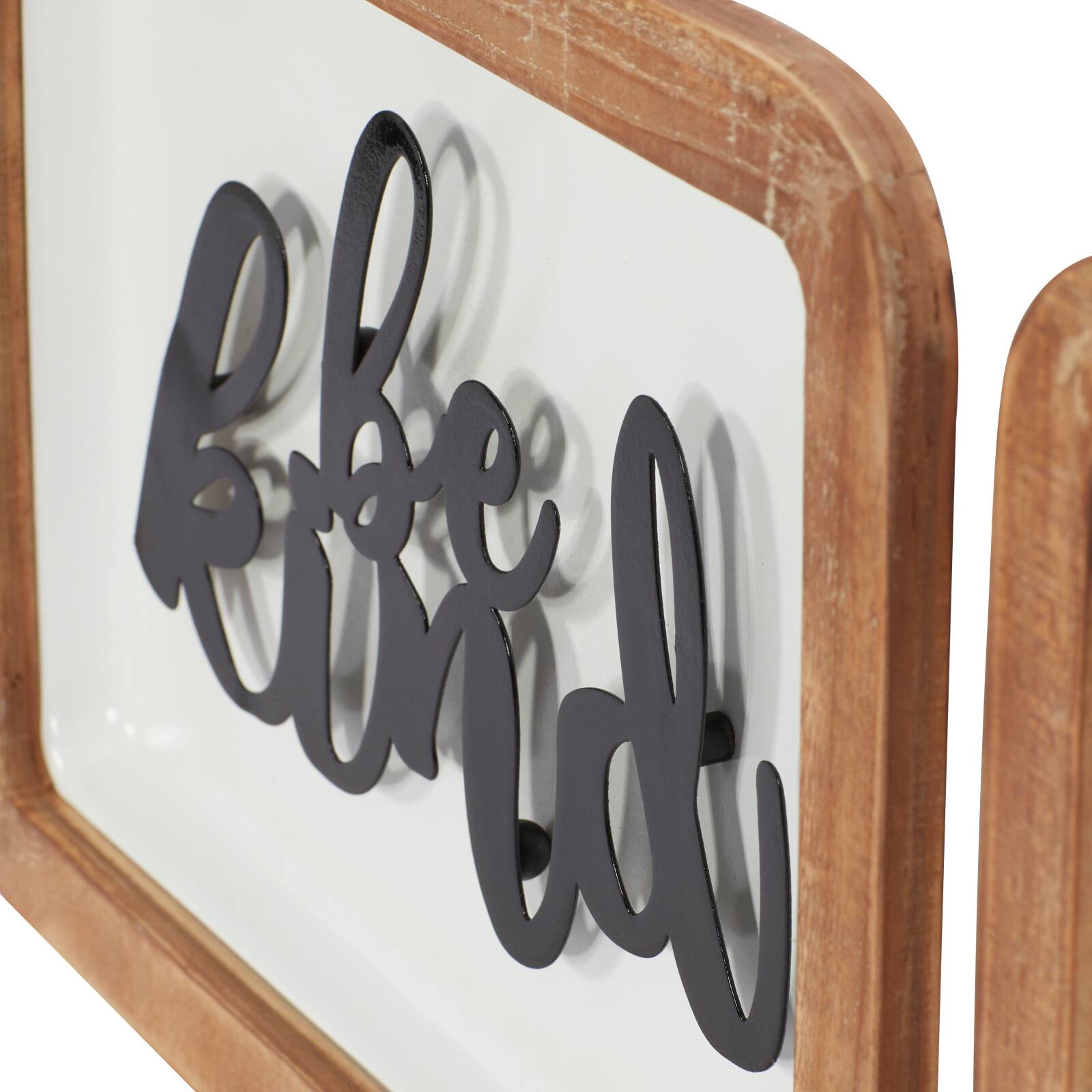 Set of 2 White Metal Farmhouse Wall Decor 14", 10"