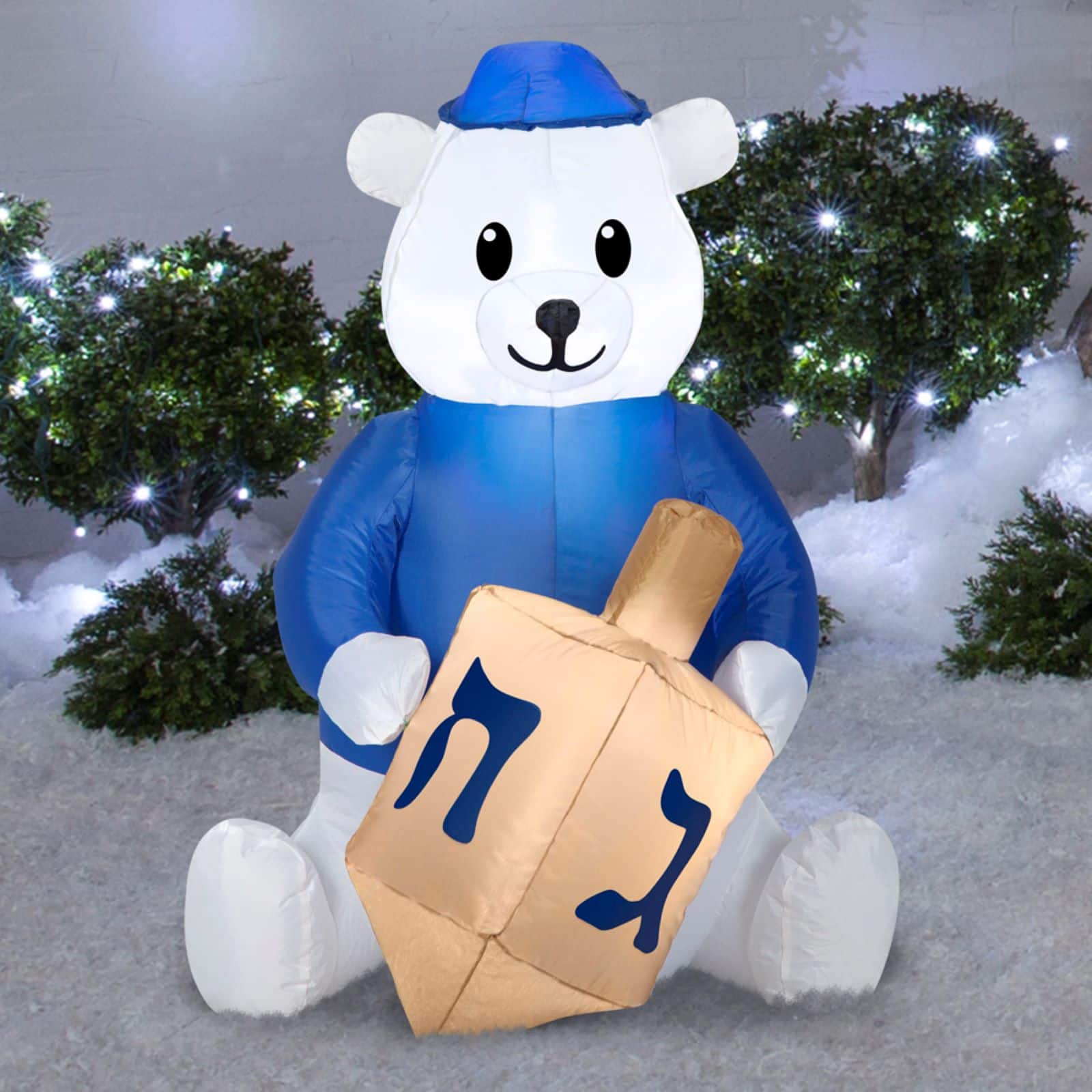 3ft. Airblown&#xAE; Inflatable Hanukkah Dreidel Bear