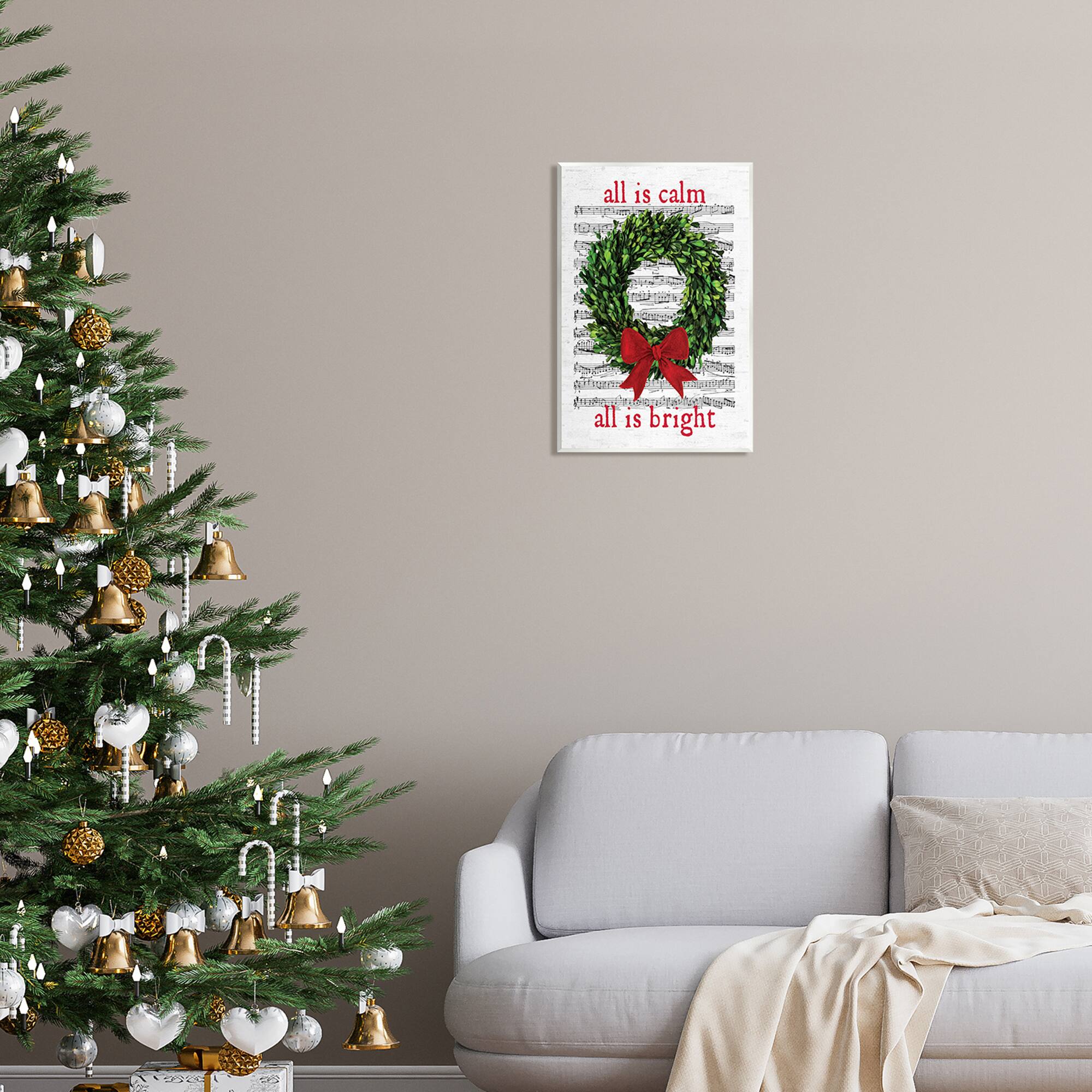 Stupell Industries All Is Calm Christmas Song Wall Plaque Art
