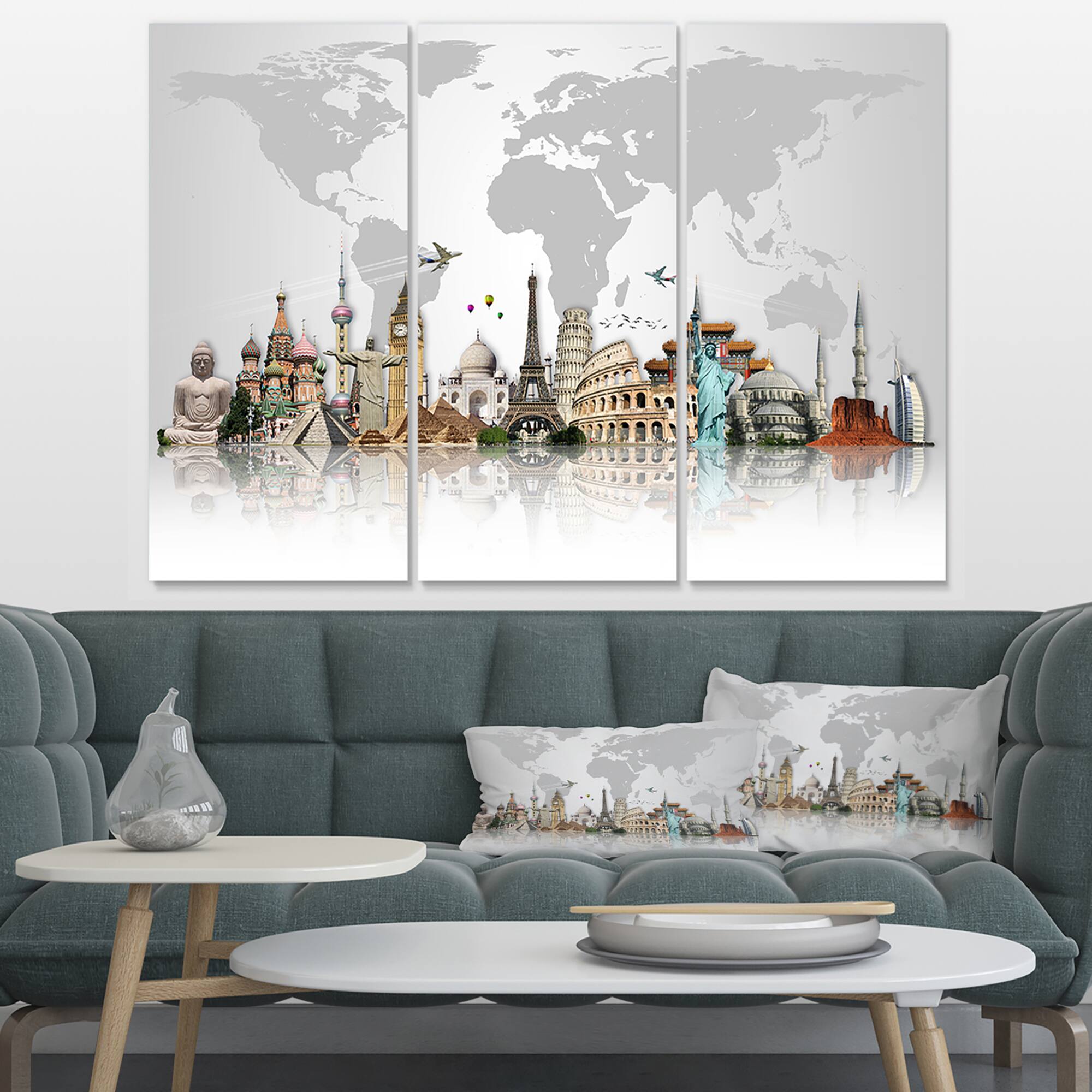 Designart - Famous Monuments Across World - Canvas Art Print