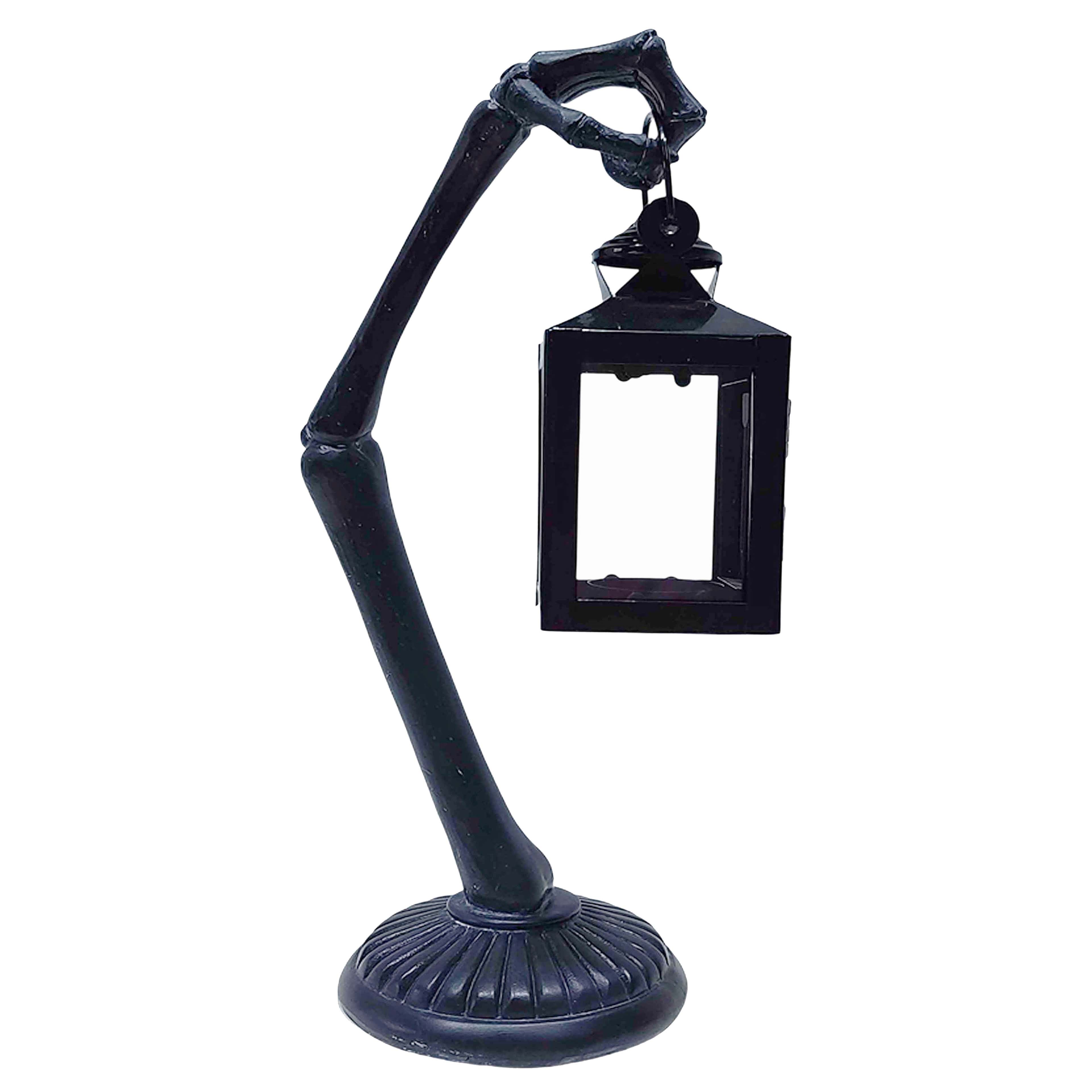 13&#x22; Black Arm with Lantern Tealight Candle Holder by Ashland&#xAE;