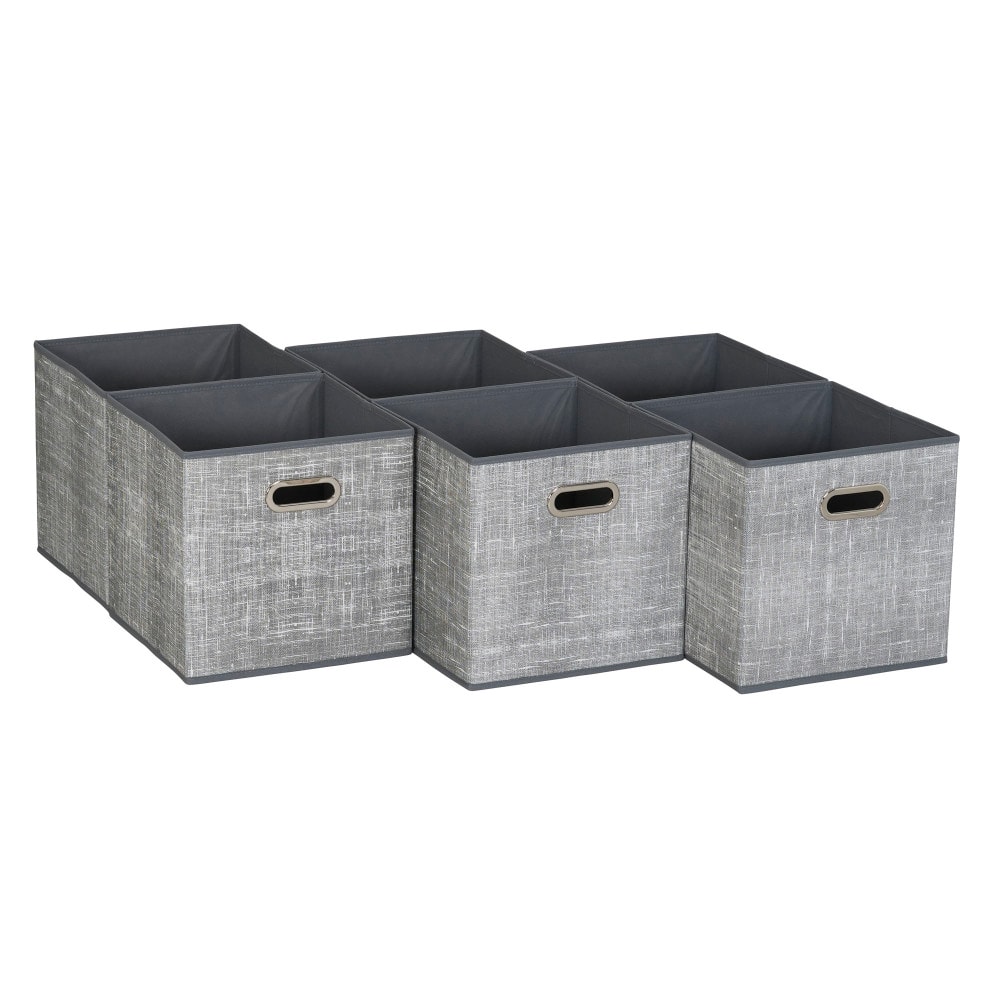 6 Pack Household Essentials 11" Fabric Storage Bins