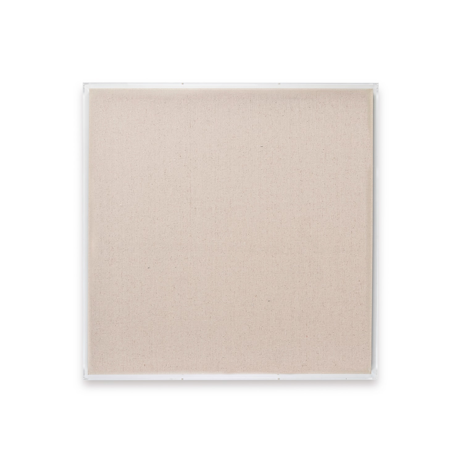 Wexel Art 2&#x22; Depth Clear UV Grade Acrylic Shadowbox with Beige Linen Stretched Canvas