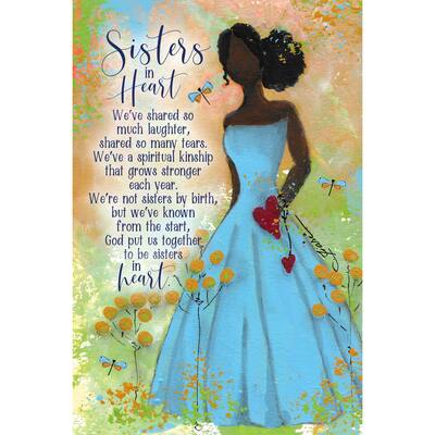 Whispers Of The Heart Sisters In Heart Wood Plaque With Hanger & Easel ...