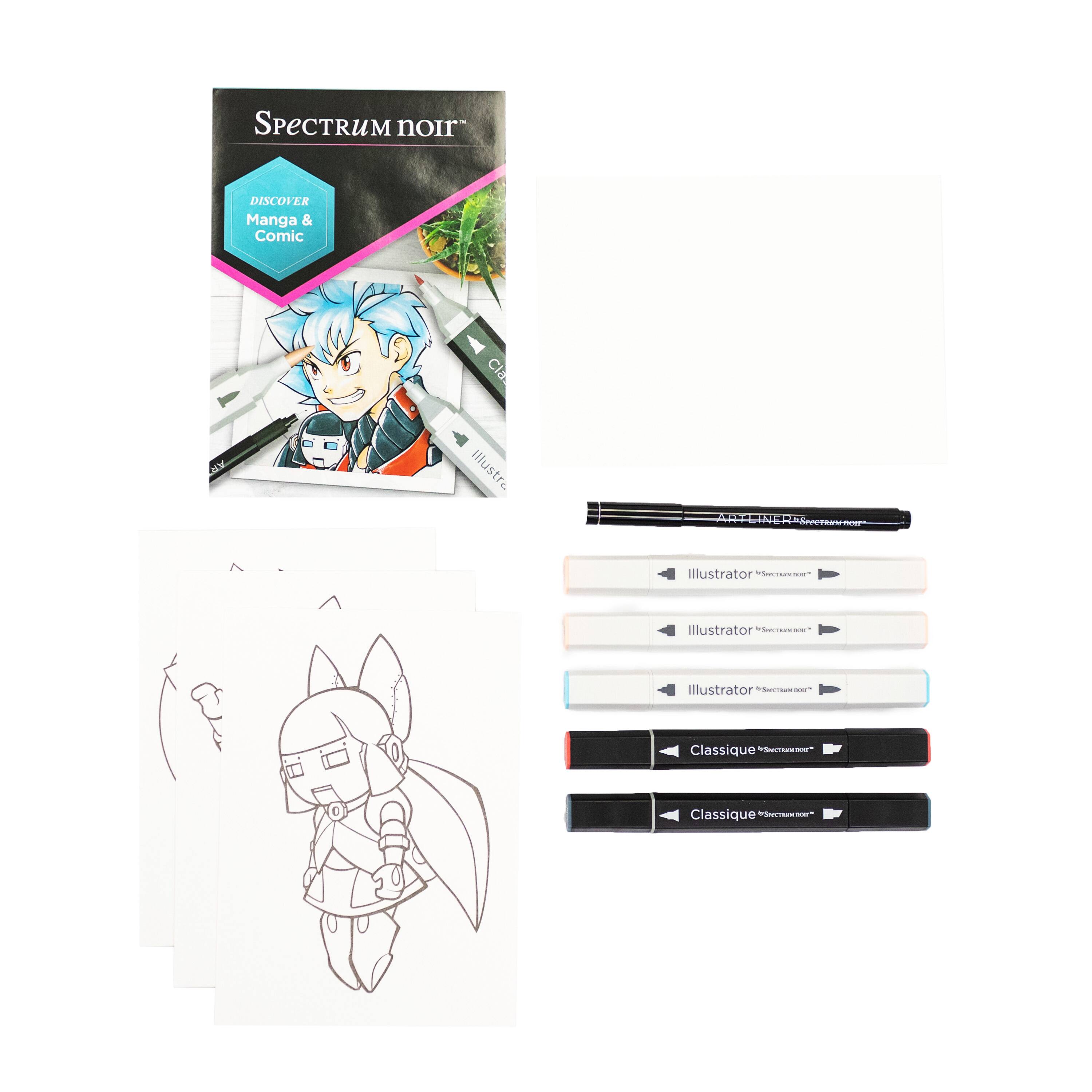 Spectrum Noir™ Manga & Comics Drawing Kit - 13 Pc.