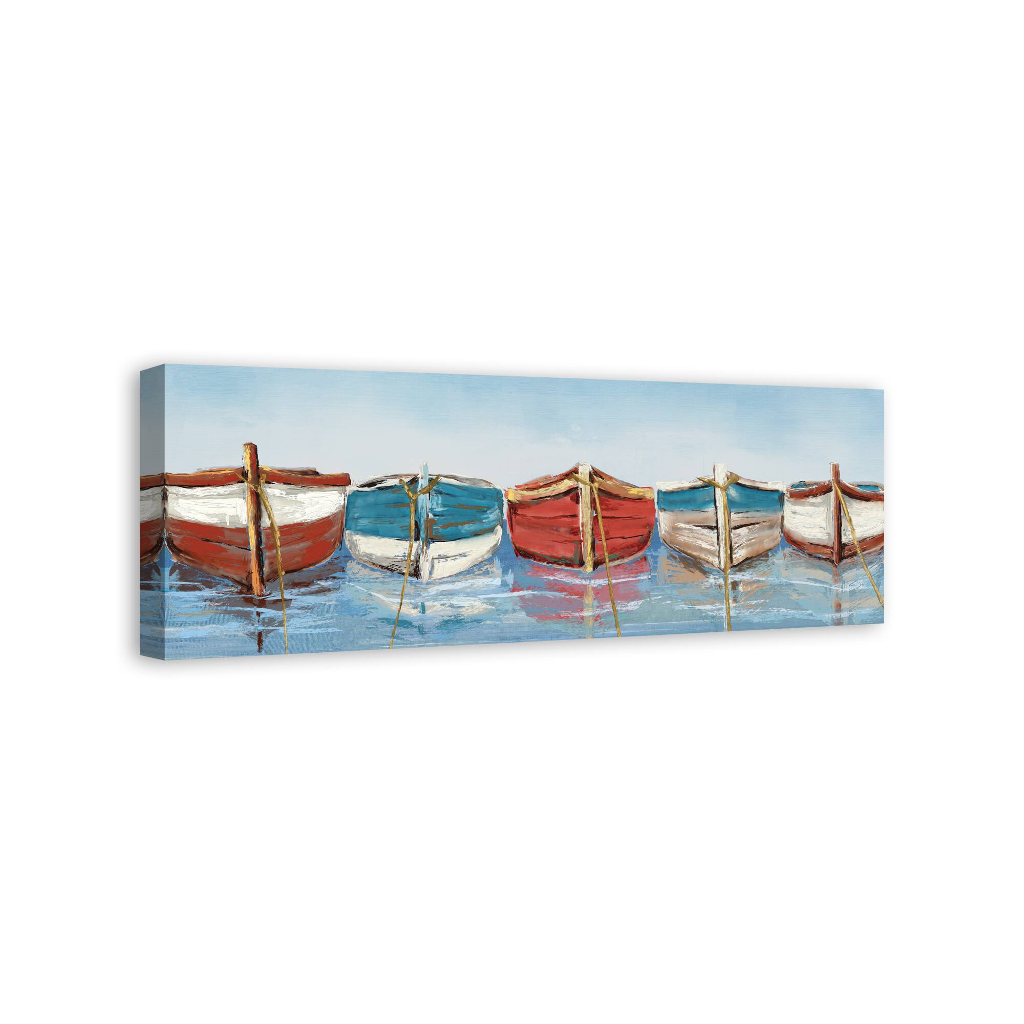 Colorful Boats Canvas Wall Art