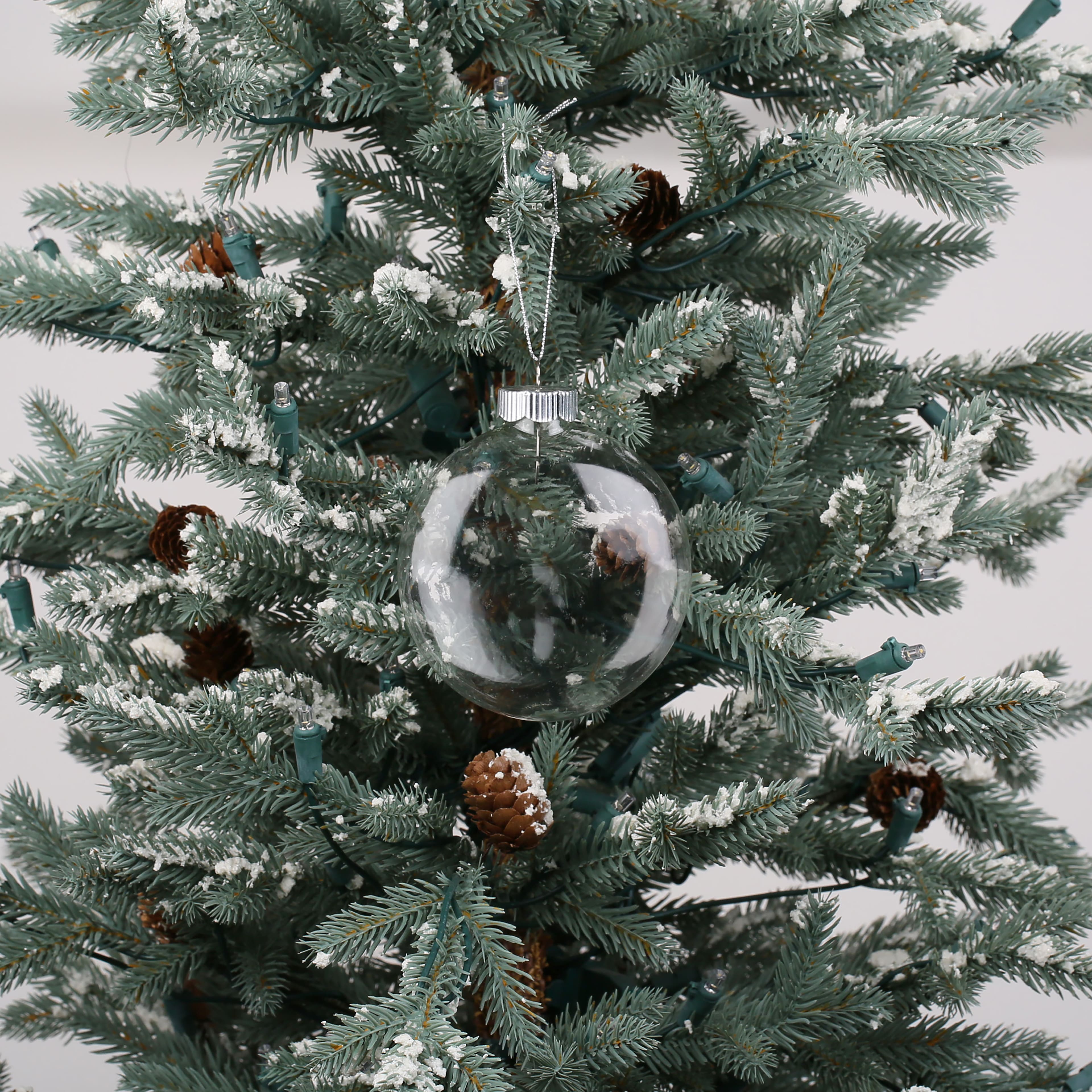 3.5&#x22; DIY Clear Plastic Ball Ornaments, 6ct. by Make Market&#xAE;