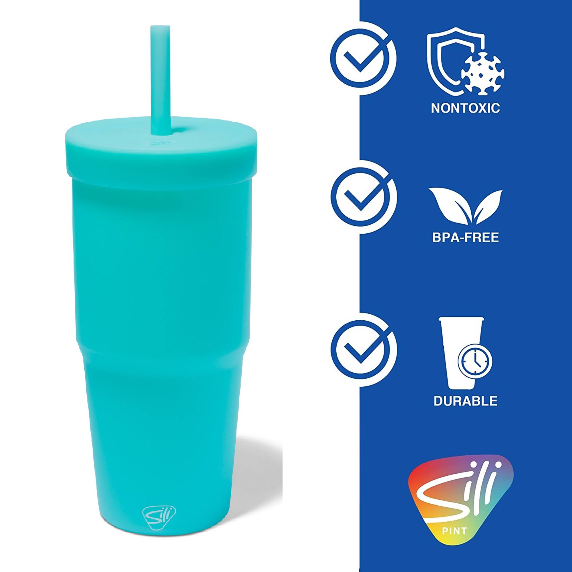 Silipint® 32oz. Aqua & Sugar Rush Silicone Straw Tumblers