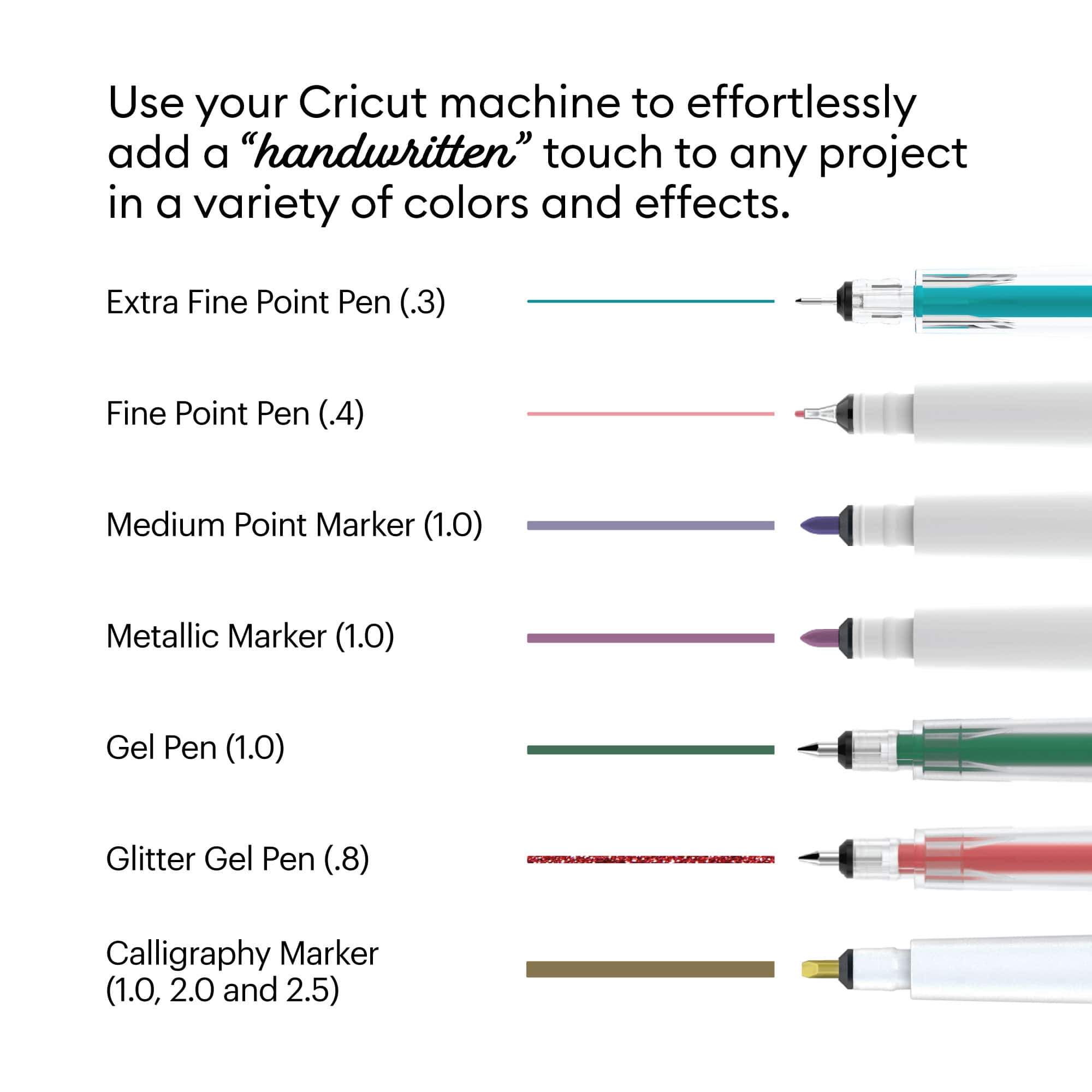 Cricut Medium Point Pen Set Metallic