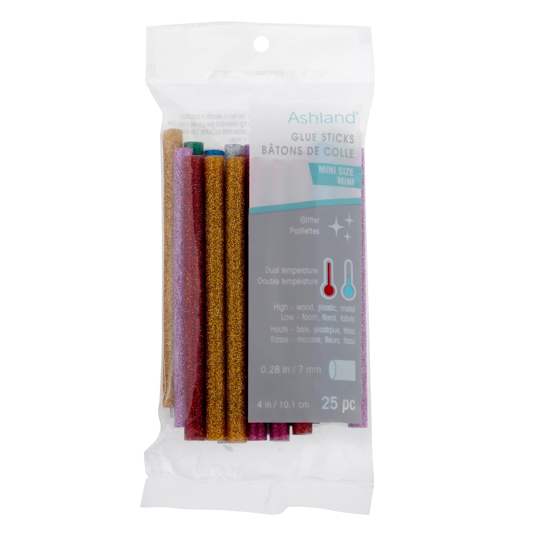 12 Pack: 25 ct. (300 total) Mini Dual Temperature Glitter Glue Sticks by Ashland&#xAE;