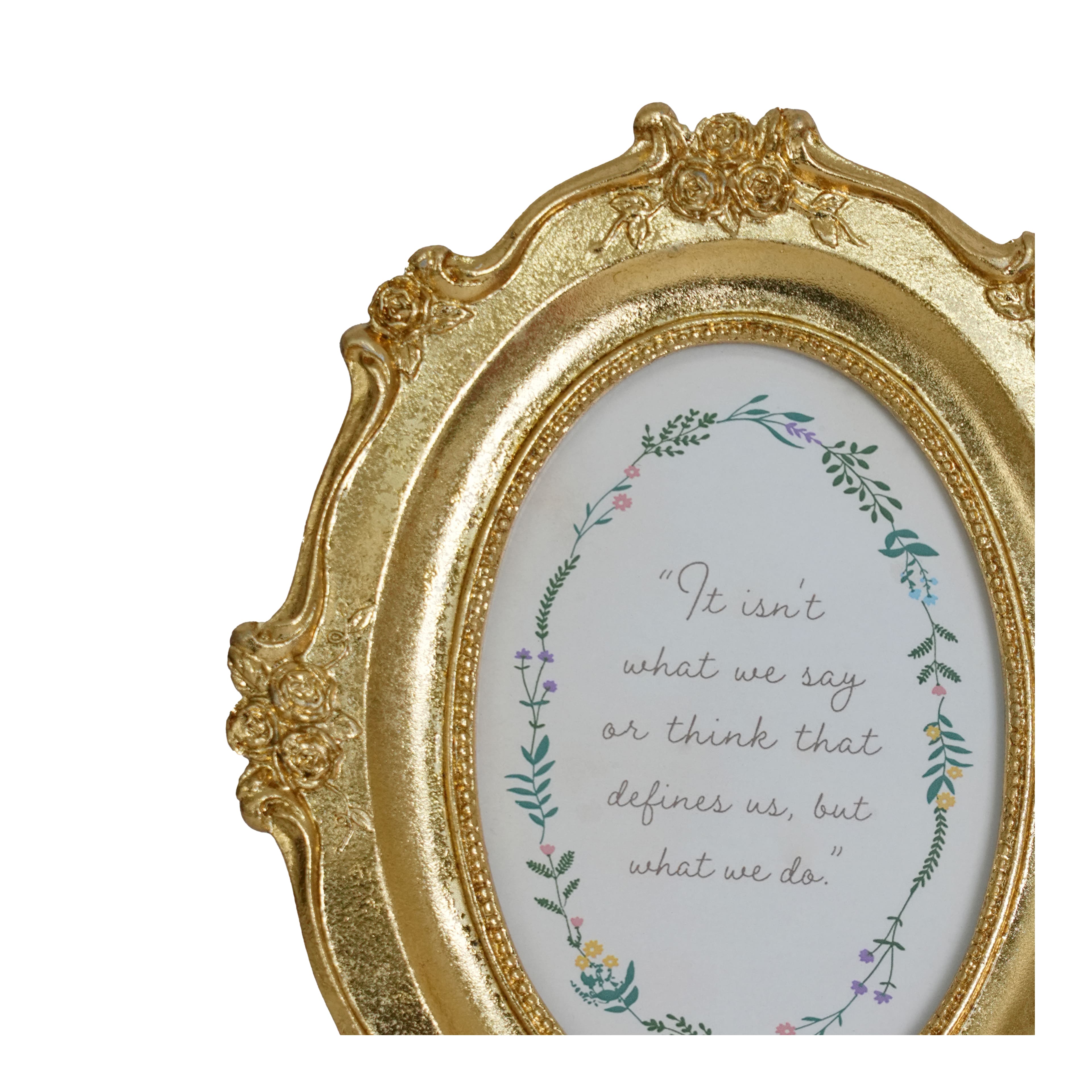Just Jane 4&#x22; x 6&#x22; Ornate Gold Oval Frame by Studio D&#xE9;cor&#xAE;