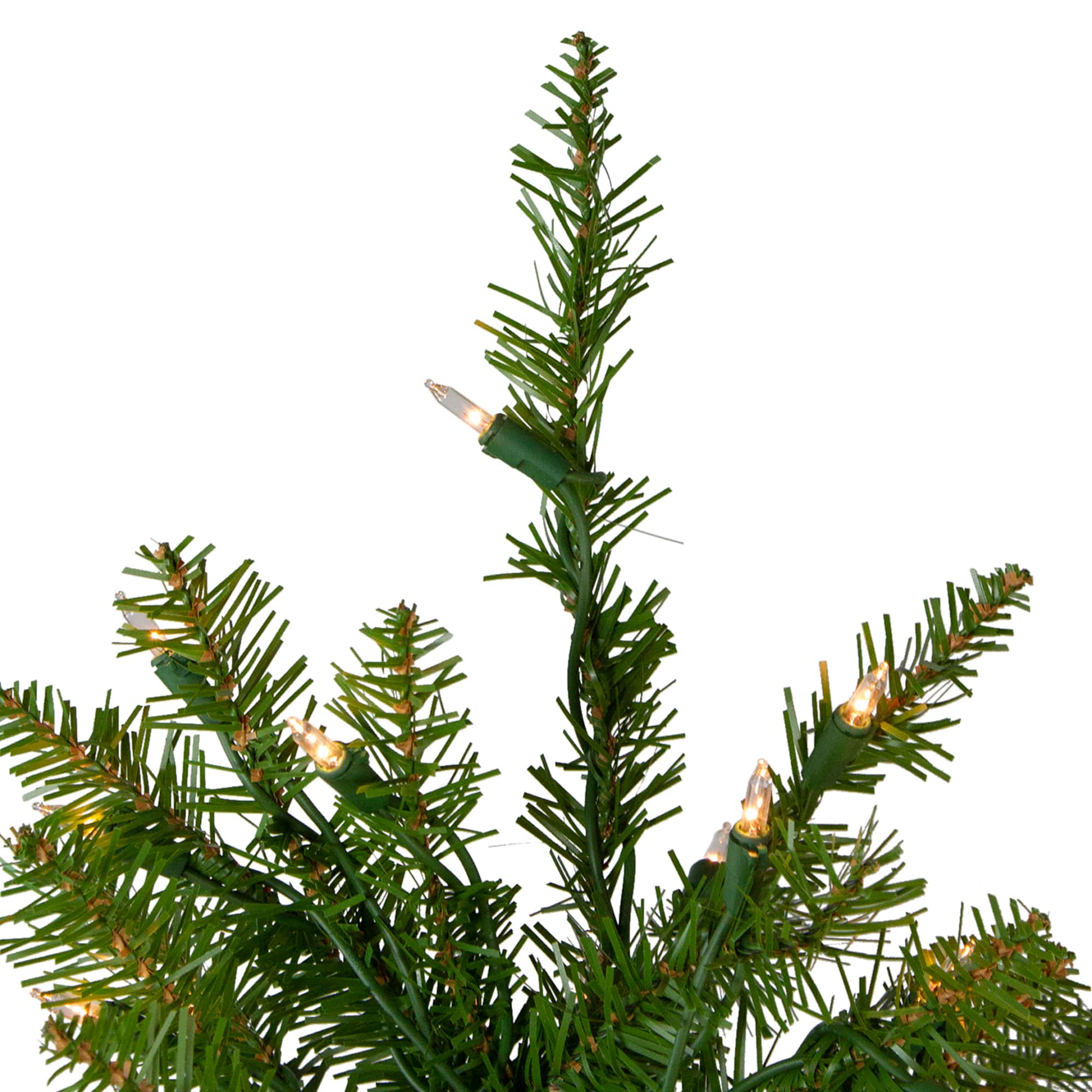 4' Pre-Lit Northern Pine Full Artificial Christmas Tree - Clear Lights