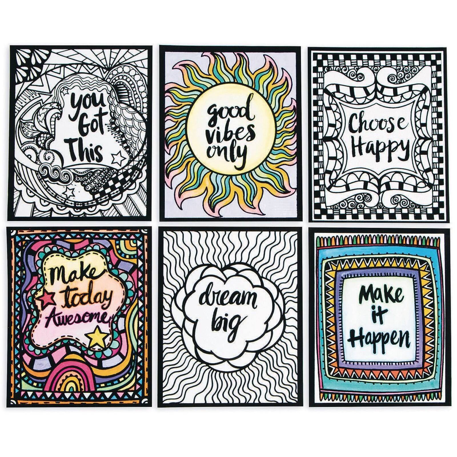 S&S® Worldwide Think Positive Velvet Art Posters, 24ct.