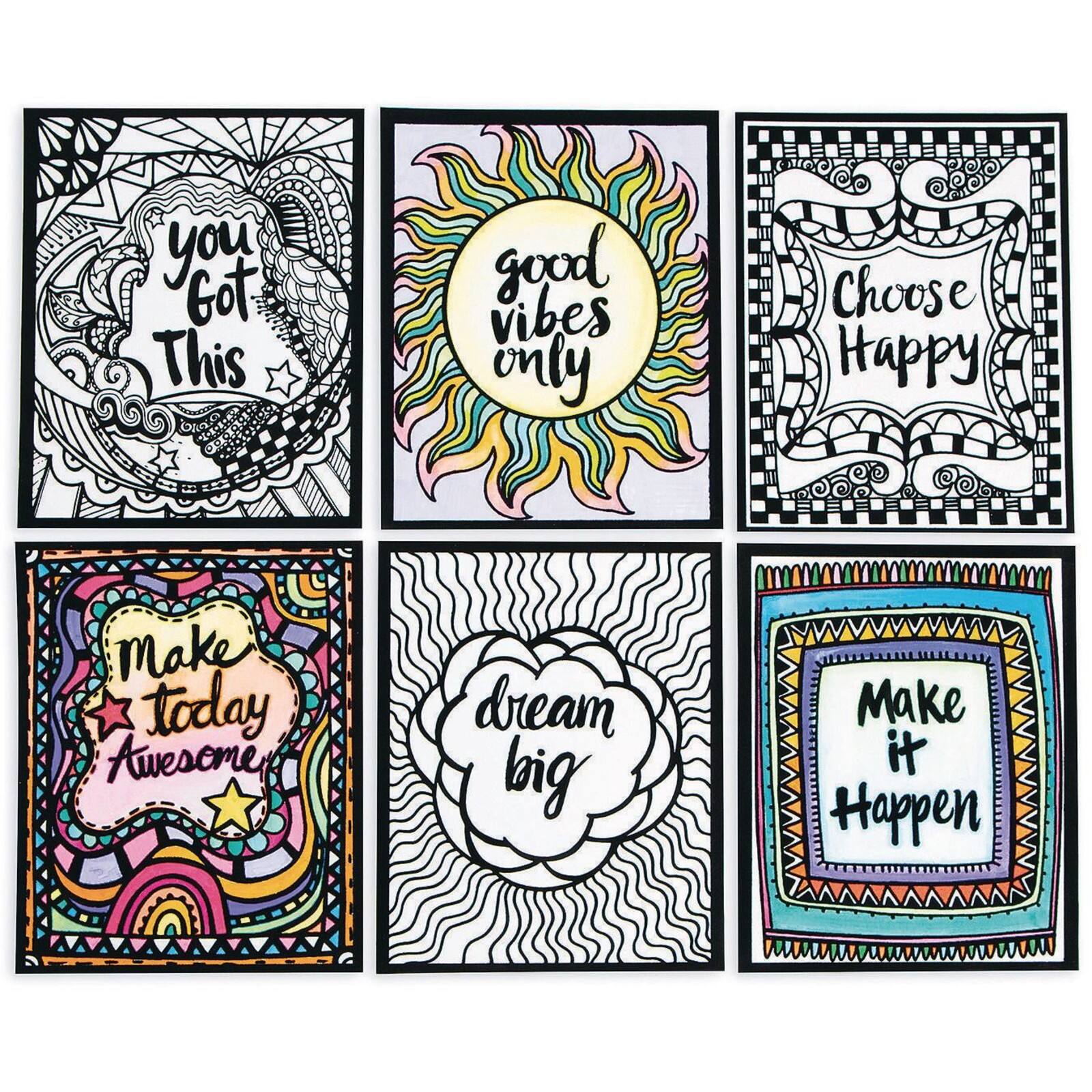 S&#x26;S&#xAE; Worldwide Think Positive Velvet Art Posters, 24ct.