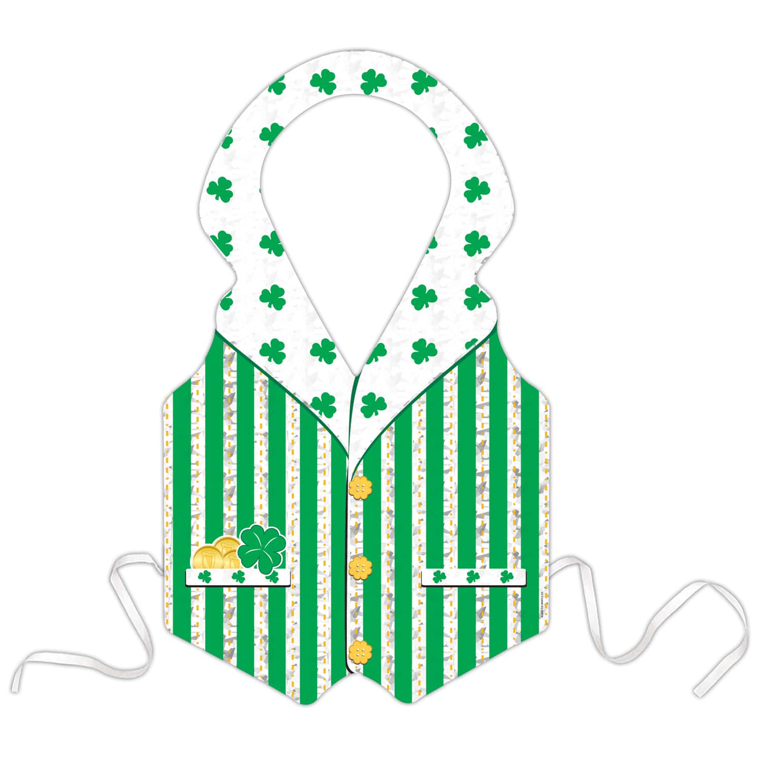 Beistle Prismatic St. Patrick's Day Vests, 2ct.