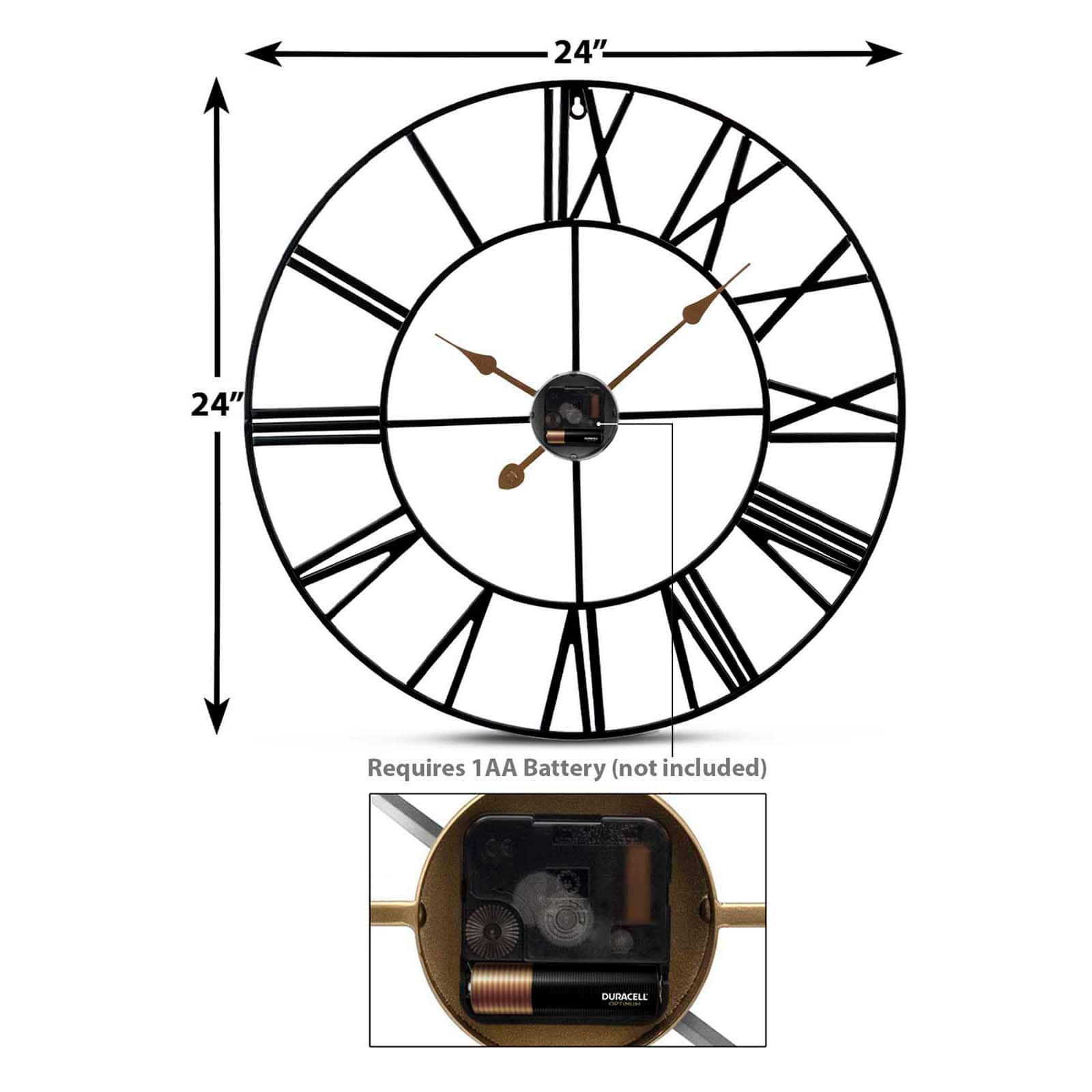 Sorbus&#xAE; 24&#x22; Round Oversized Wall Clock