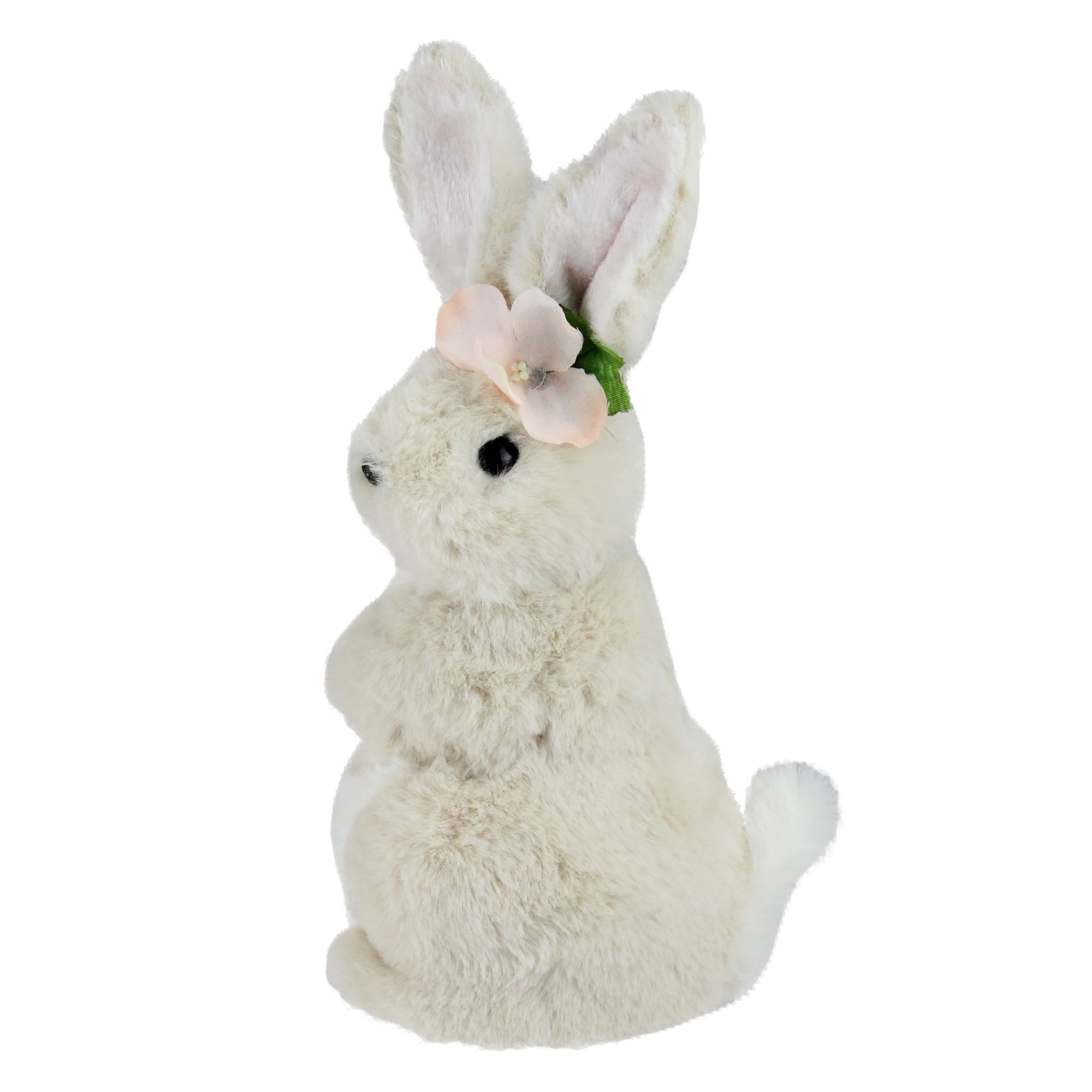 11&#x22; Beige Plush Standing Easter Bunny Rabbit Girl Figure