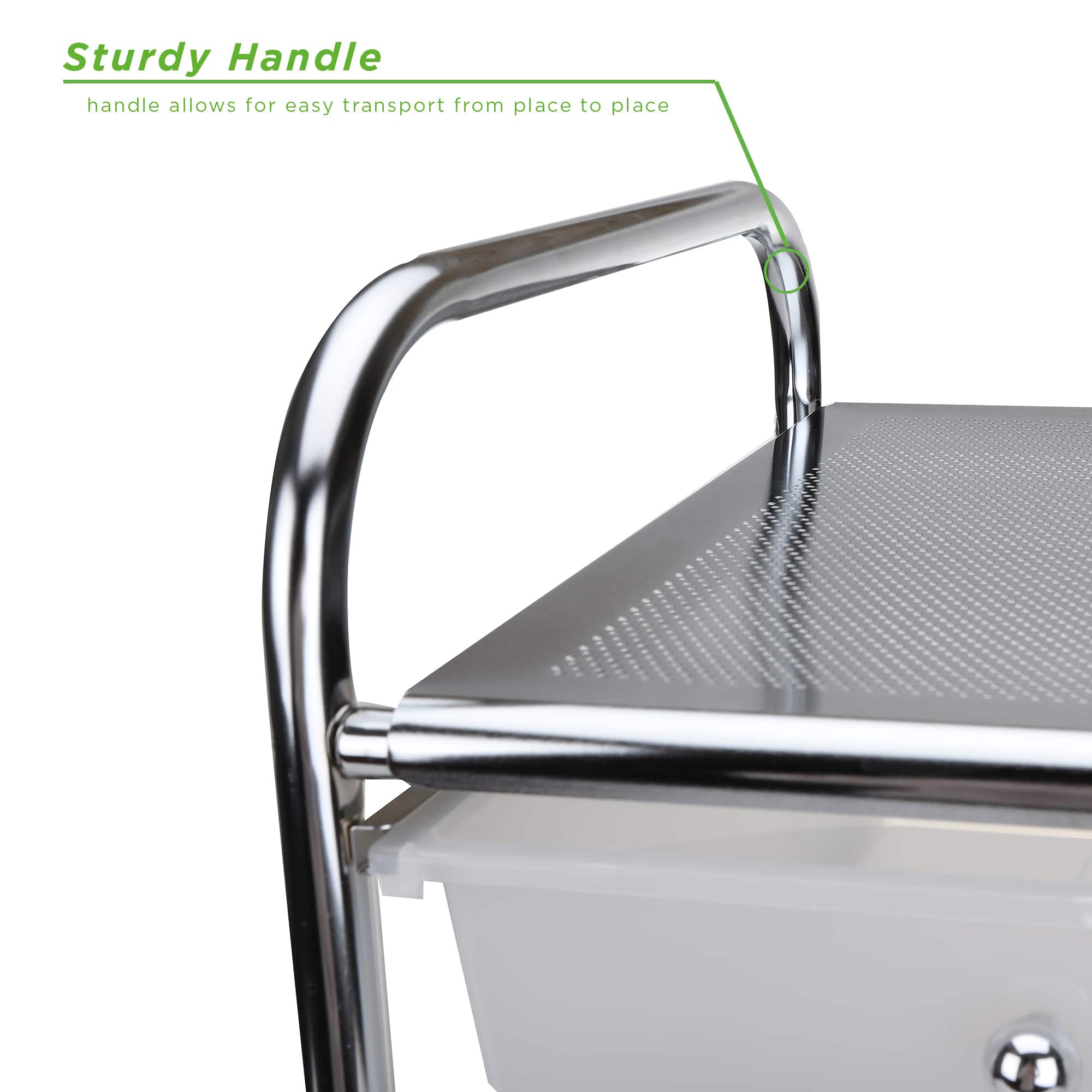 Mind Reader White 6 Drawer Rolling Utility Cart