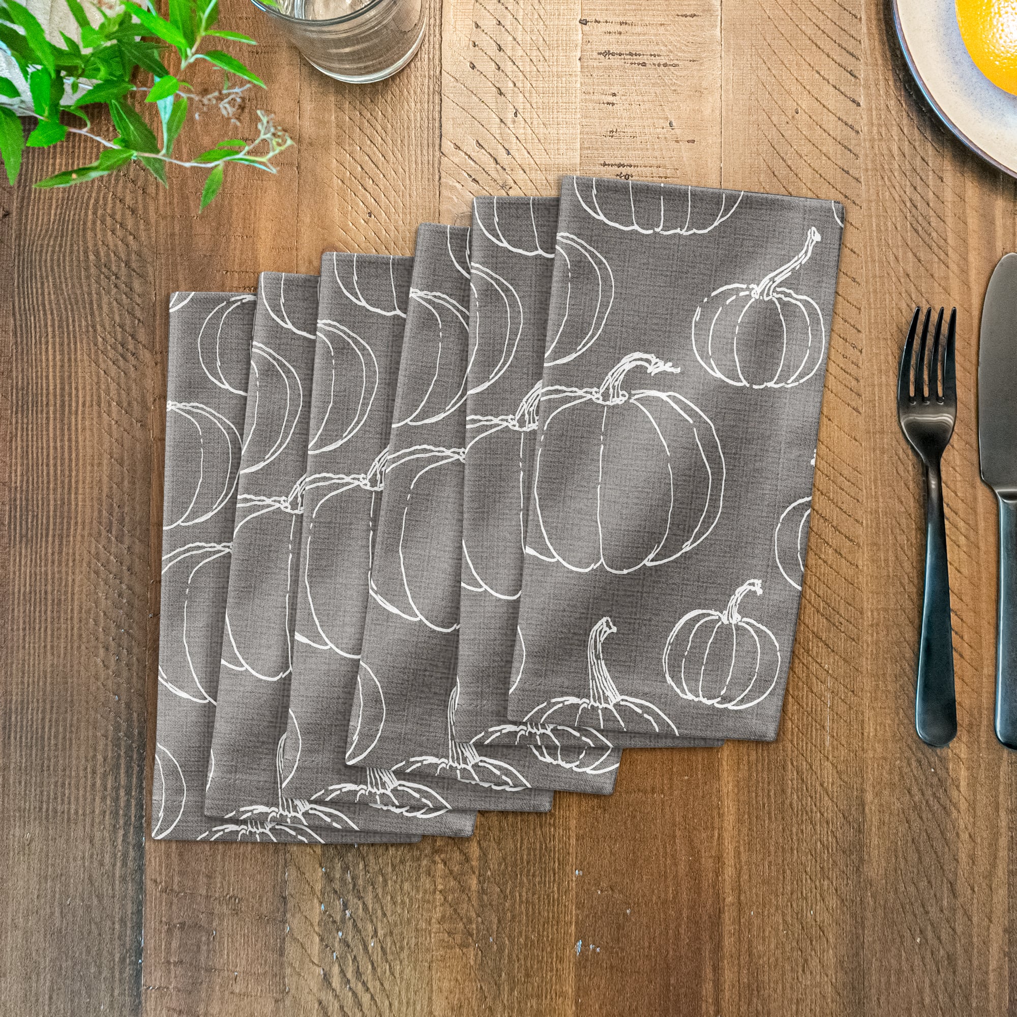 Pumpkin Pattern Cotton Twill Napkin