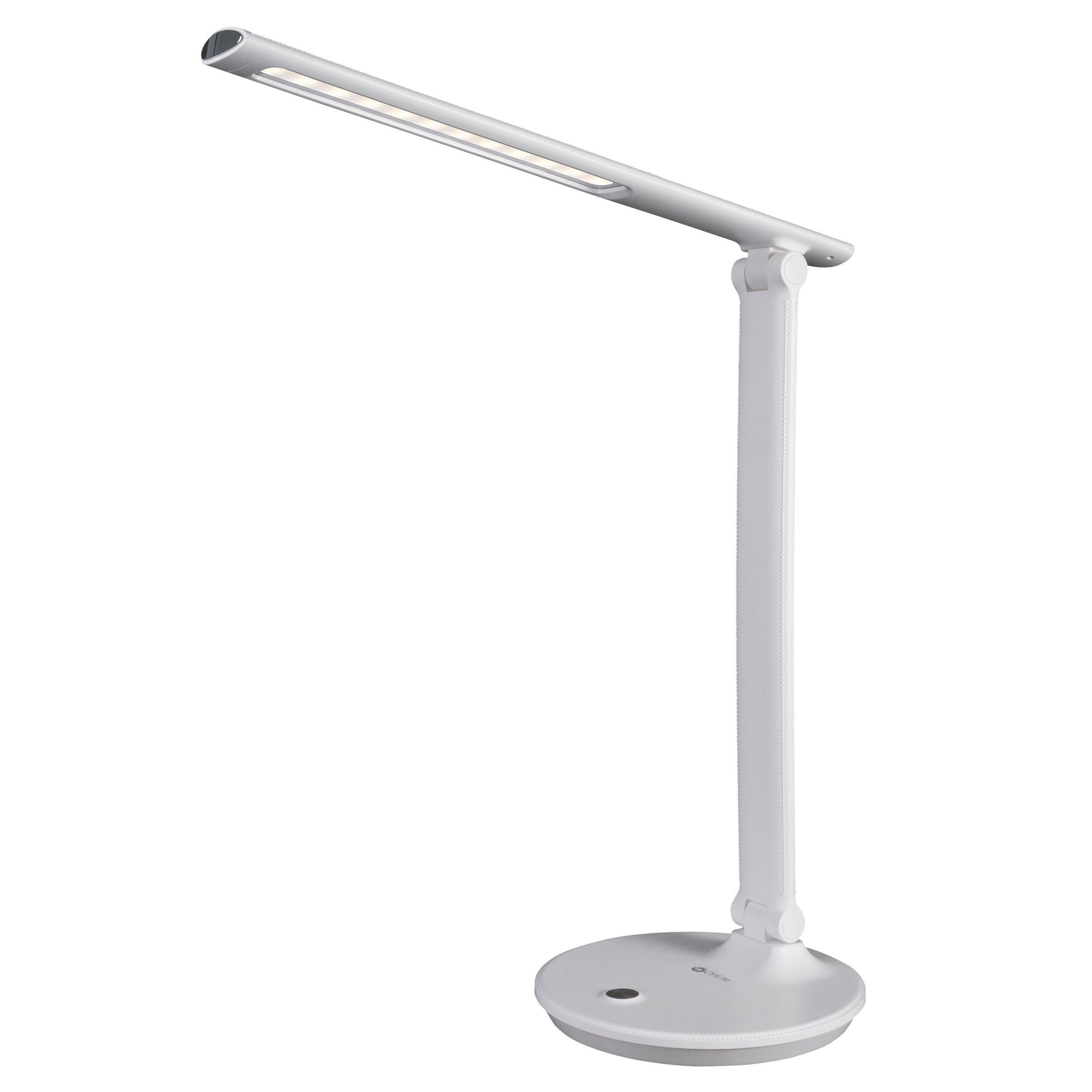 OttLite Wellness Series 26" White Emerge LED Desk Lamp