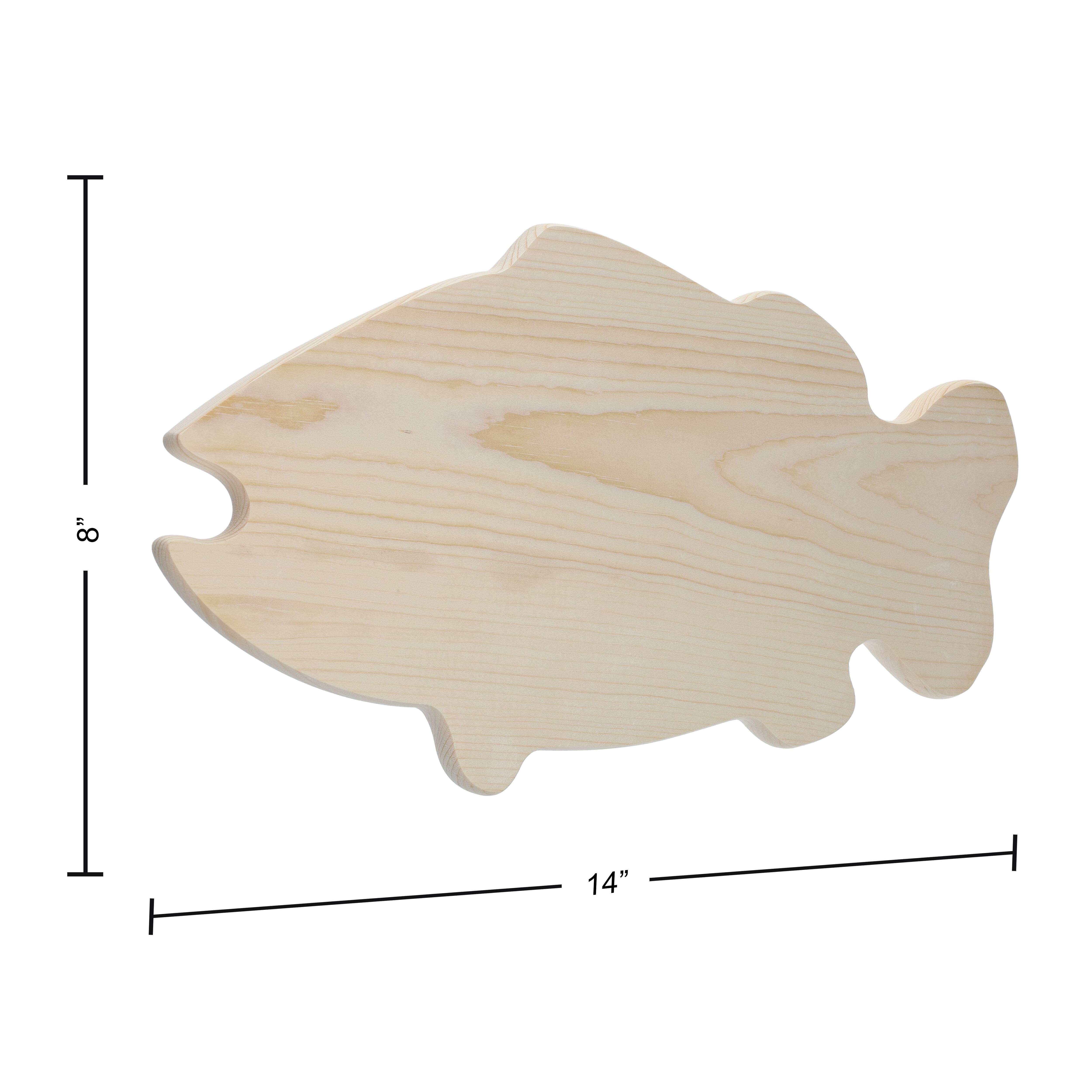 Good Wood by Leisure Arts 14&#x22; Pine Fish Board
