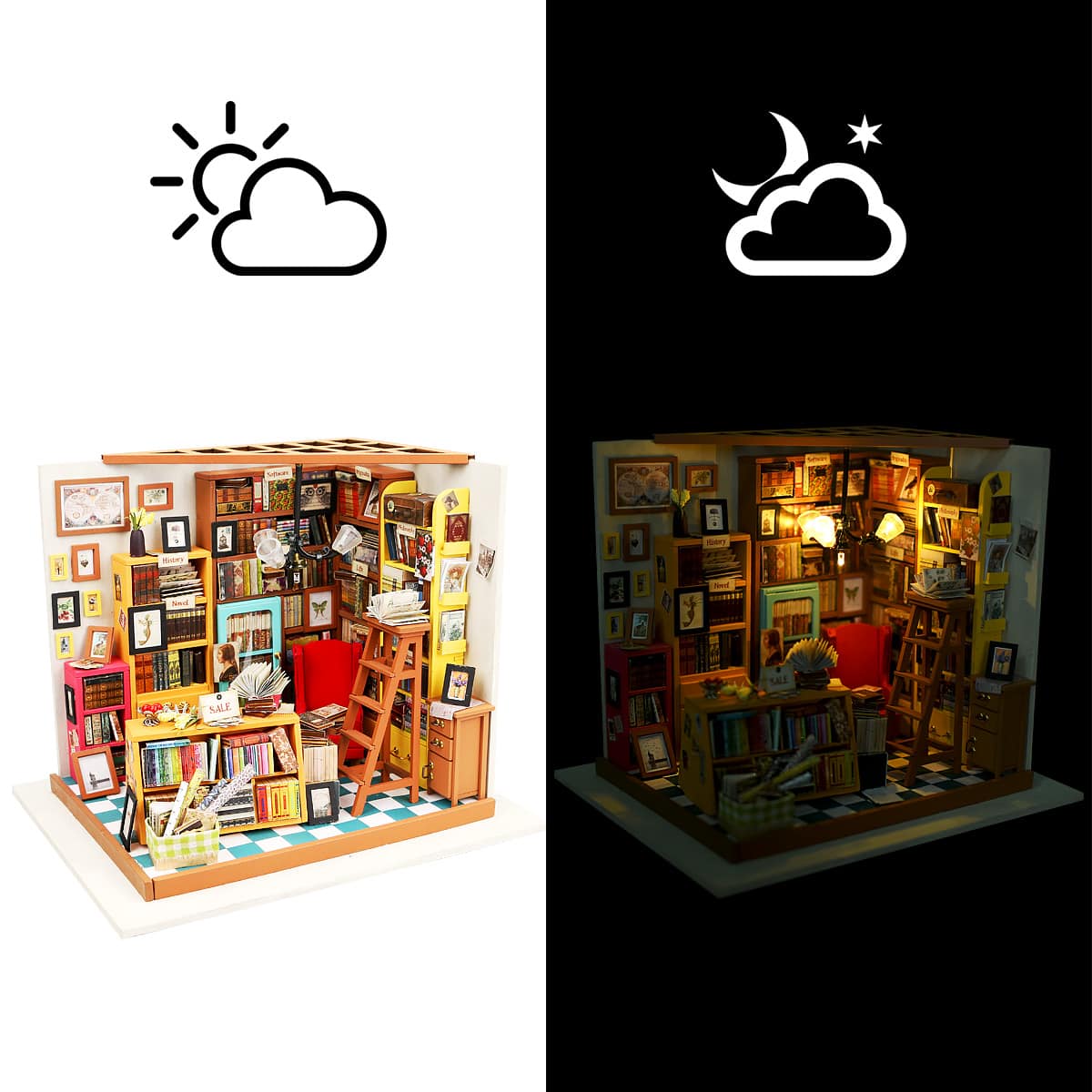 Rolife Sam&#x27;s Study DIY Miniature House Kit