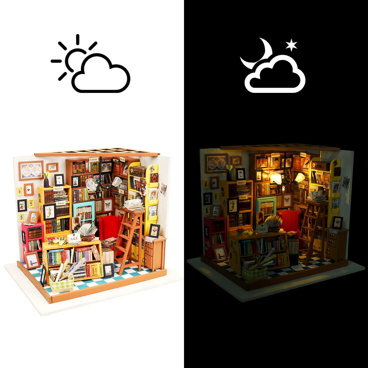 Rolife&#xAE; Sam&#x27;s Study DIY Miniature House Kit