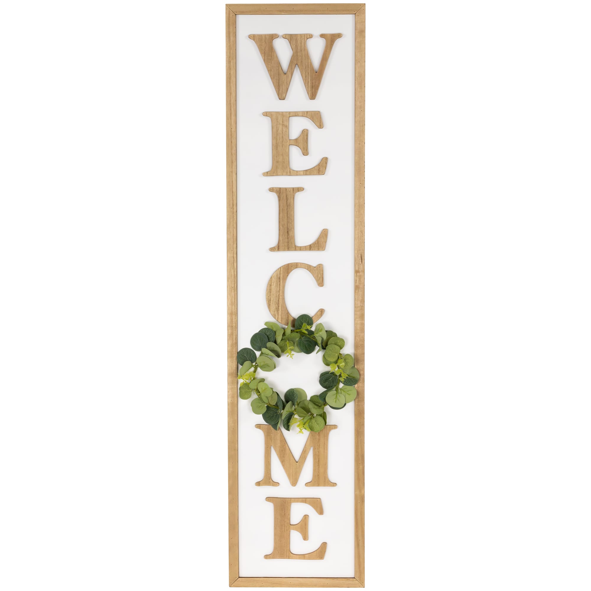 40&#x22; Welcome Wooden Framed Outdoor Porch Sign