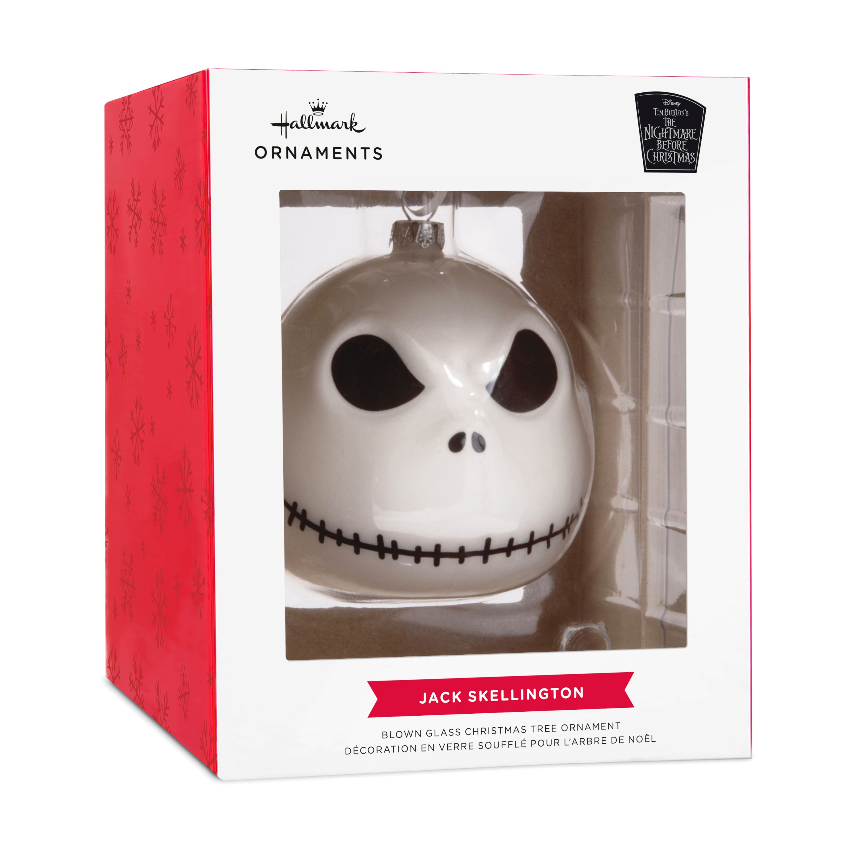 Hallmark Disney&#xAE; The Nightmare Before Christmas 3.5&#x22; Jack Skellington Blown Glass Ornament