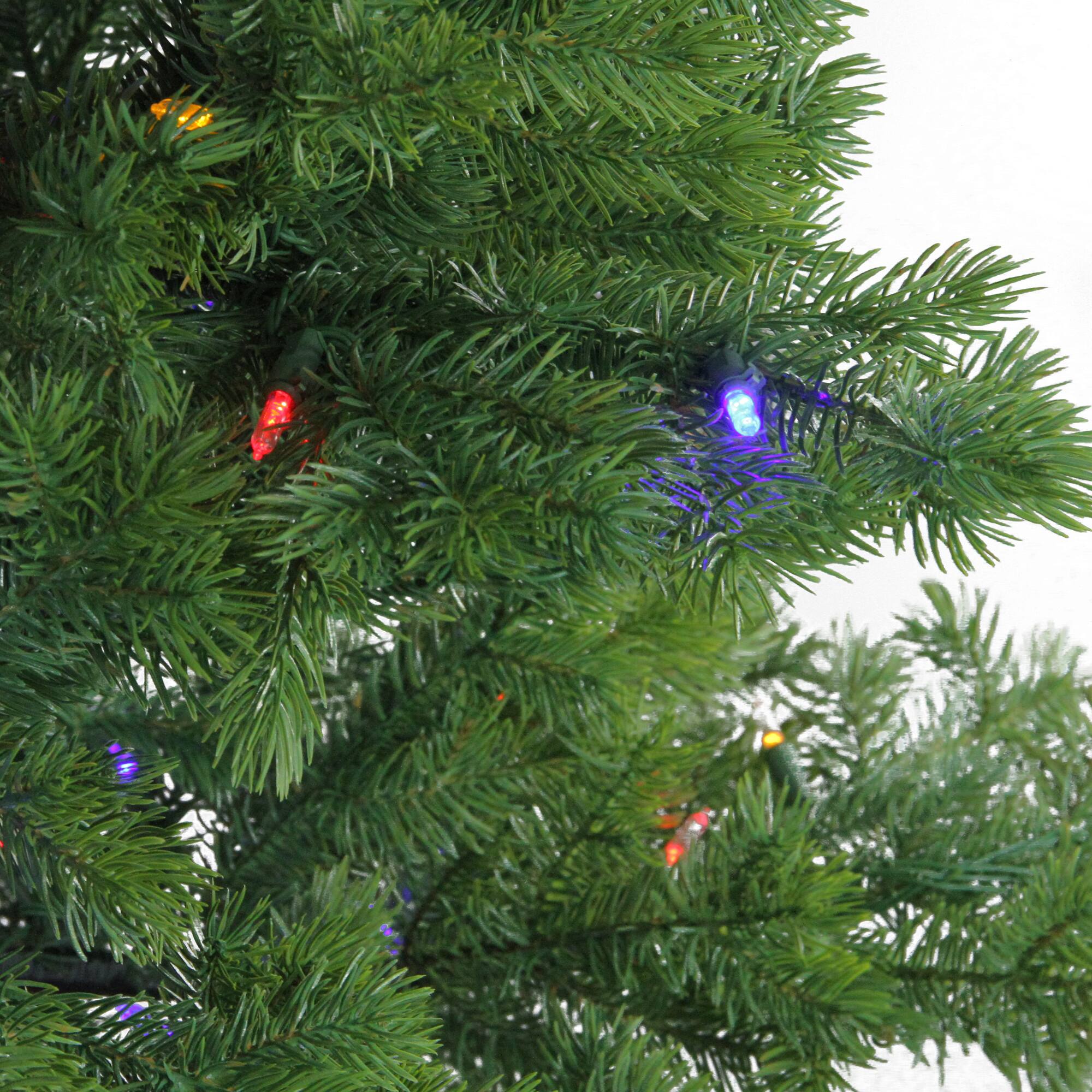 7.5ft. Pre-Lit Medium Layered Pine Instant Power Artificial Christmas Tree, Dual Color&#xAE; LED Lights