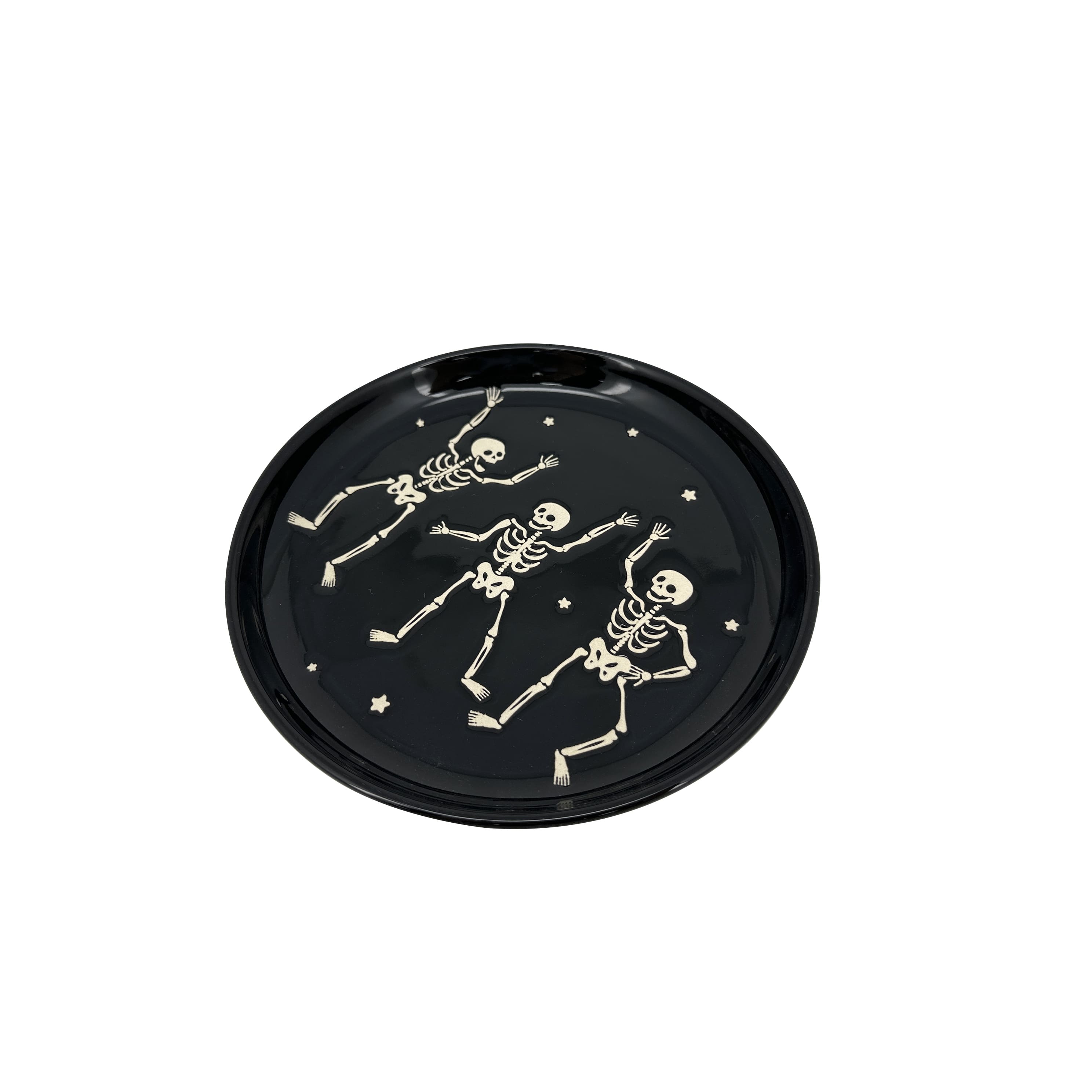 7&#x22; Black Skeletons Plate by Makery&#x2122;