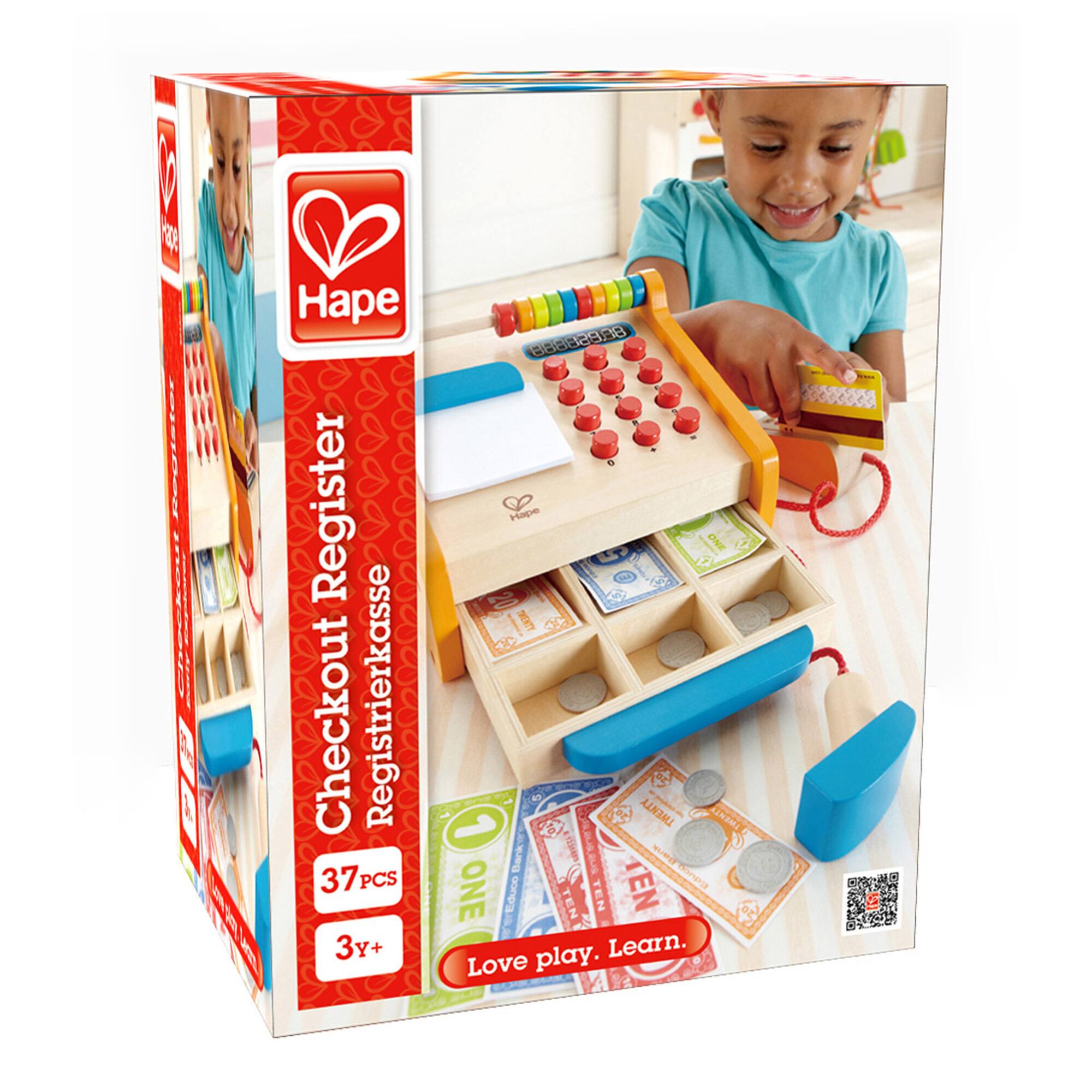 Hape Wooden Pretend Checkout Register Play Set
