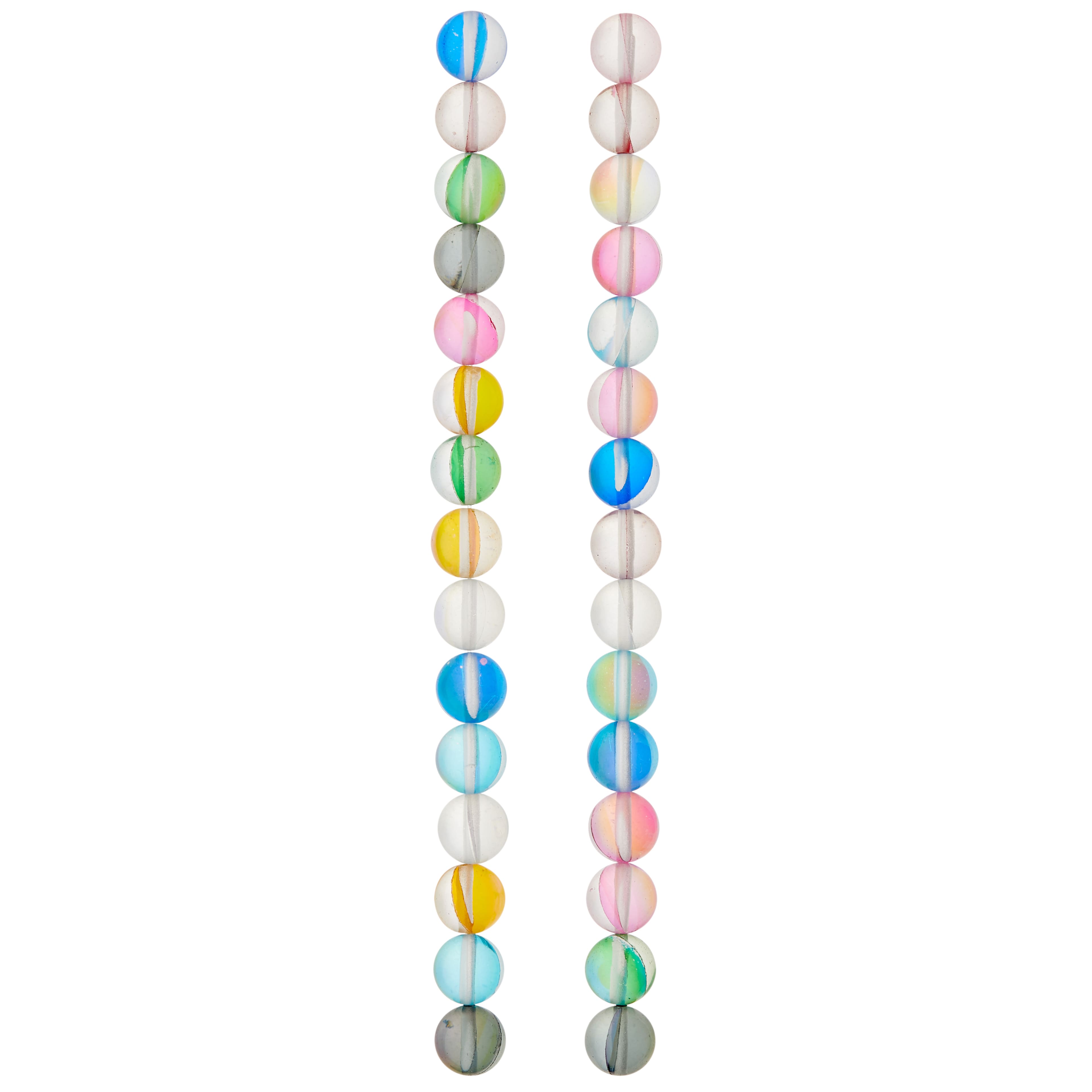 12 Pack: Multicolor Shiny Glass Round Beads by Bead Landing™