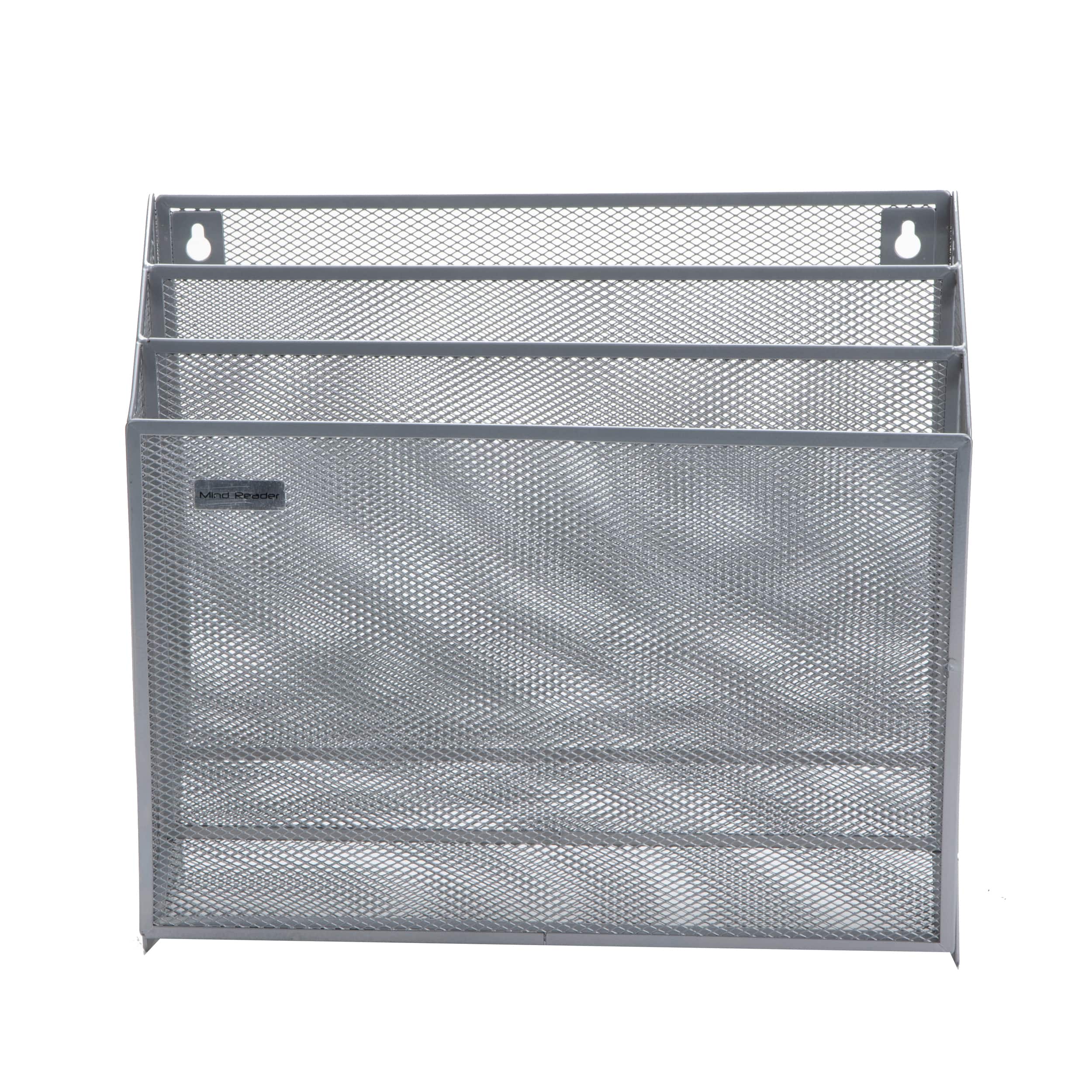 Mind Reader 3-Tier Vertical Mesh Wall File Holder