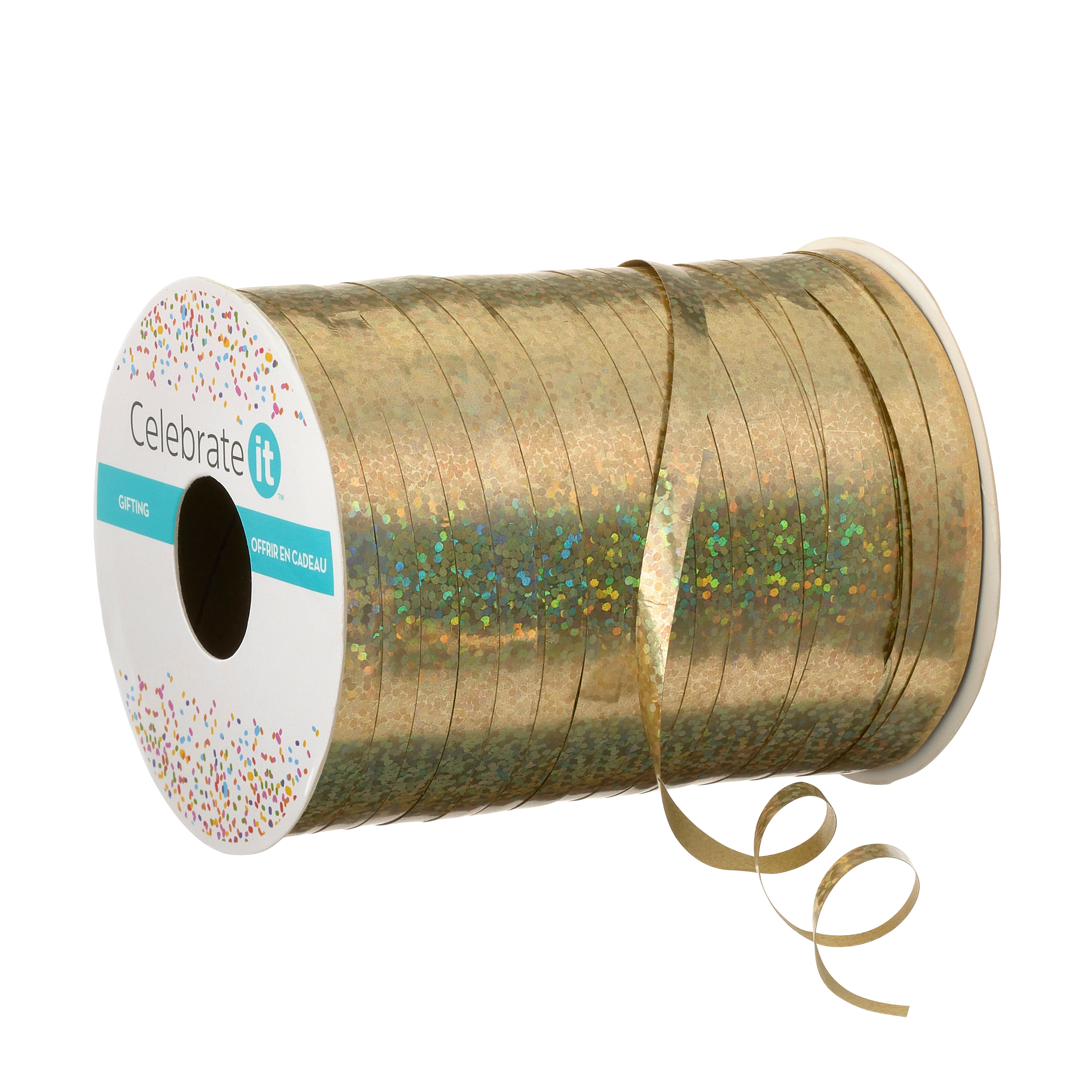 100yd. Holographic Gold Curling Ribbon By Celebrate It&#x2122;