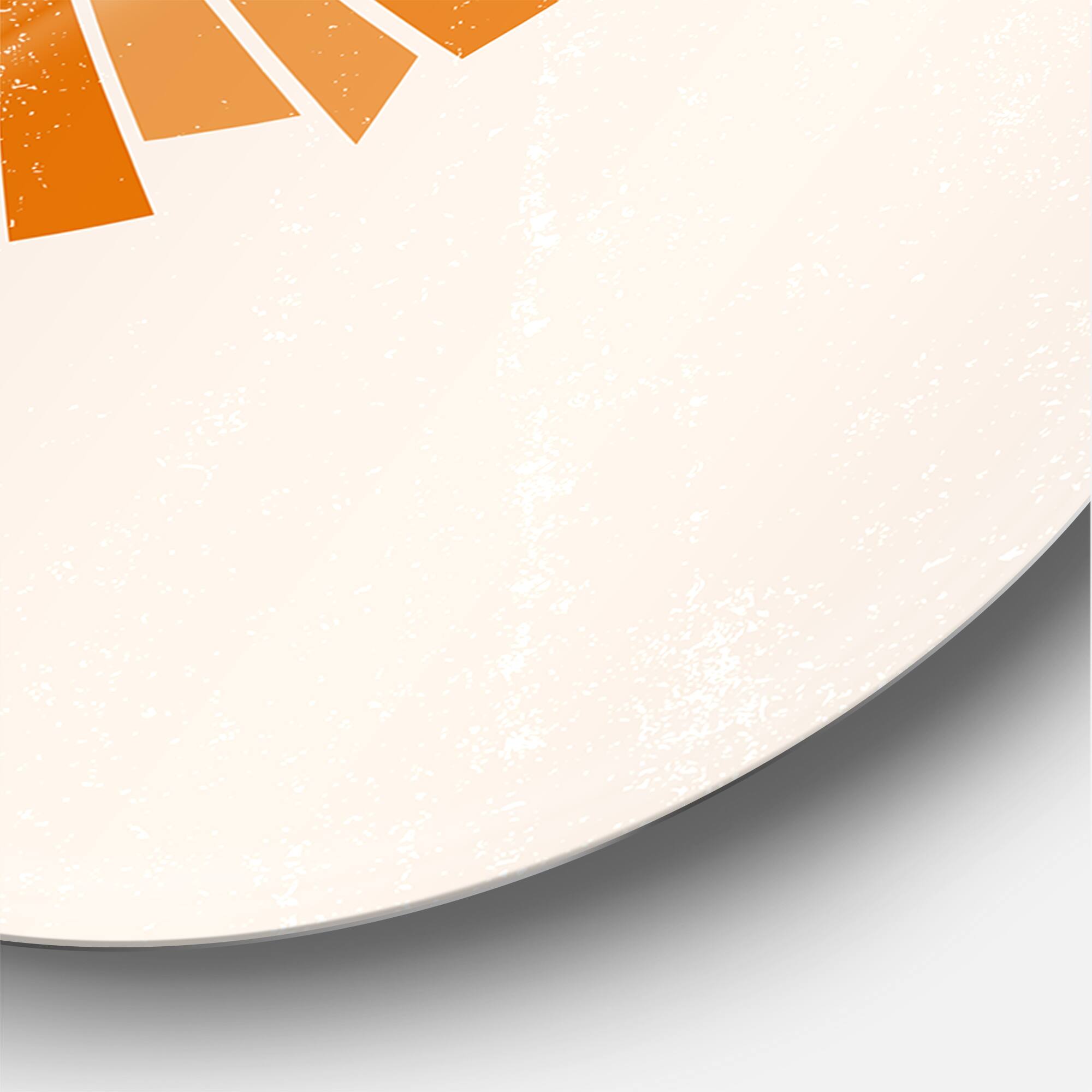 Designart - Minimal Orange Radiant Sun I