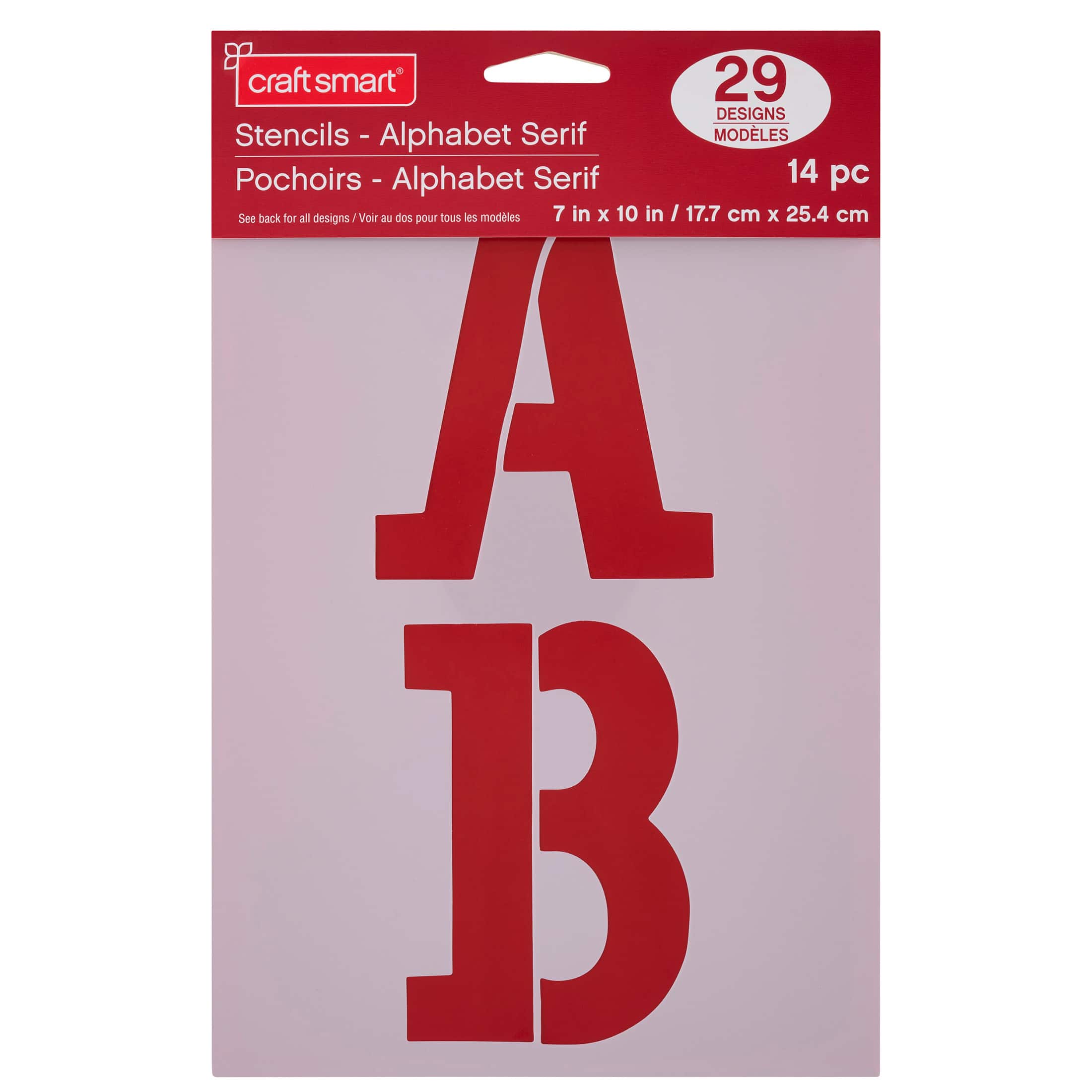 6 Pack: 4.5" Serif Alphabet Stencils by Craft Smart®