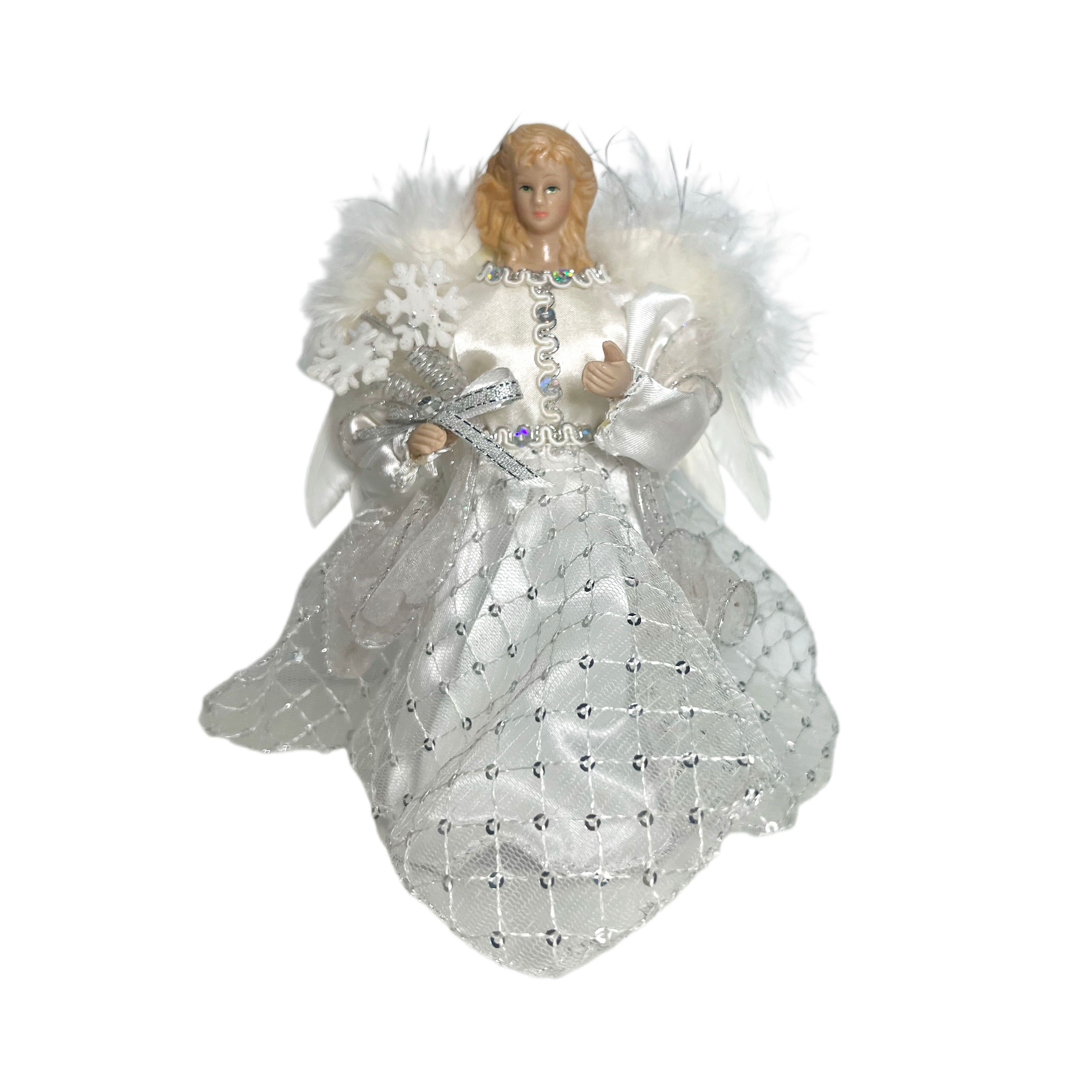 7&#x22; White &#x26; Silver Angel D&#xE9;cor by Ashland&#xAE;