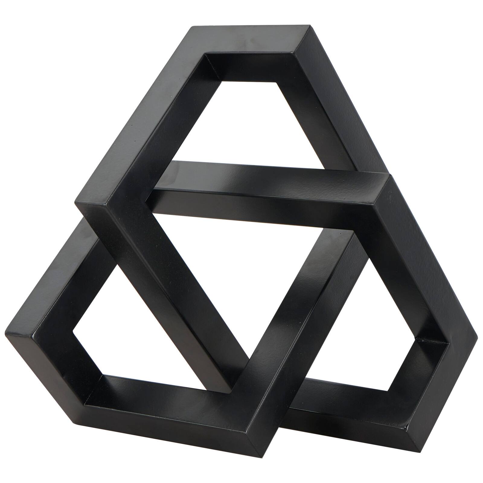 13.5" Iron Geometric Abstract Shaped Sculpture Décor