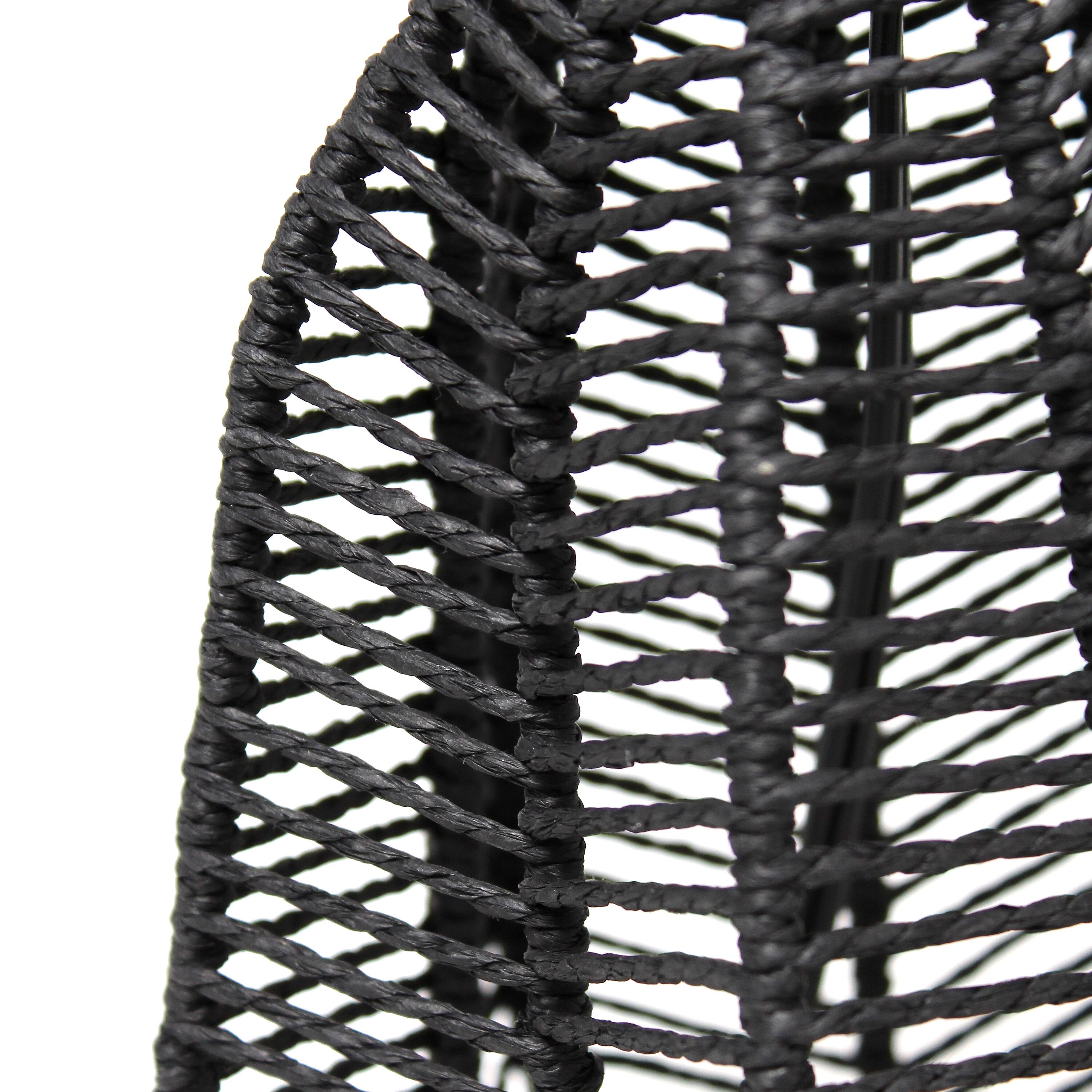 Lalia Home 21&#x22; Rattan Paper Rope Table Lamp with Shade