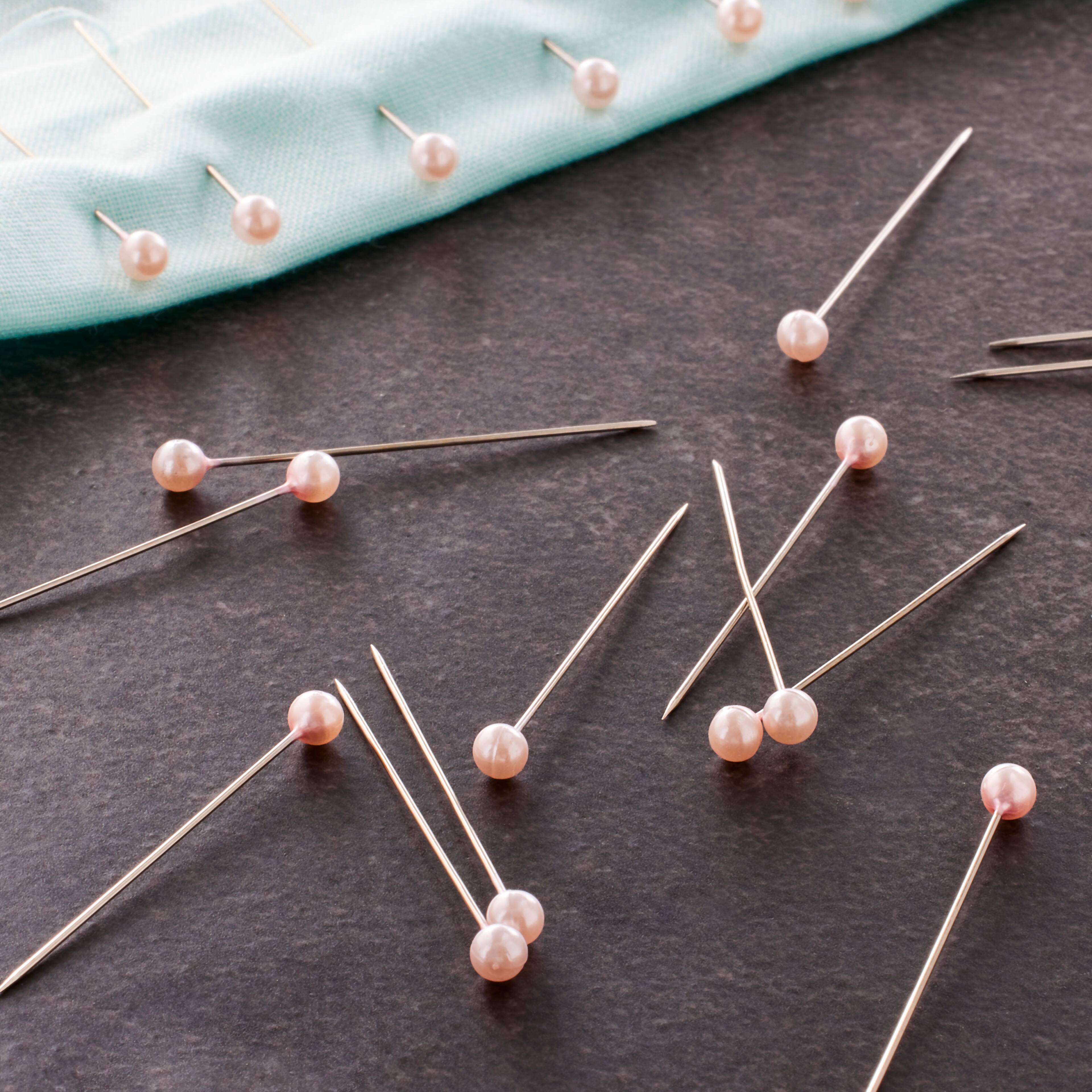 12 Packs: 100 ct. (1,200 total) Long Pearlized Pins by Loops & Threads™