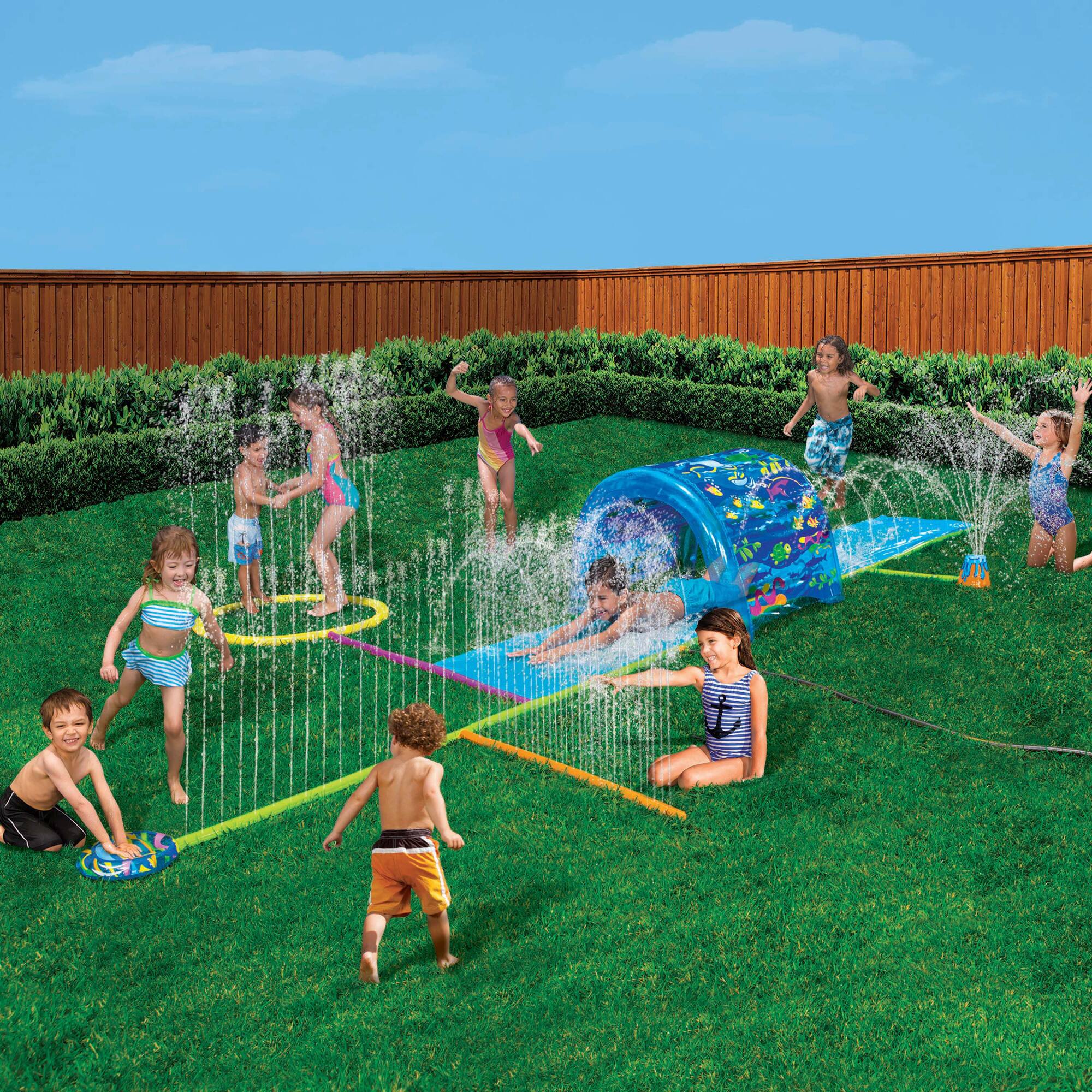 Banzai&#xAE; 17ft. Splash &#x27;N Slide Sprinkler Park&#x2122;