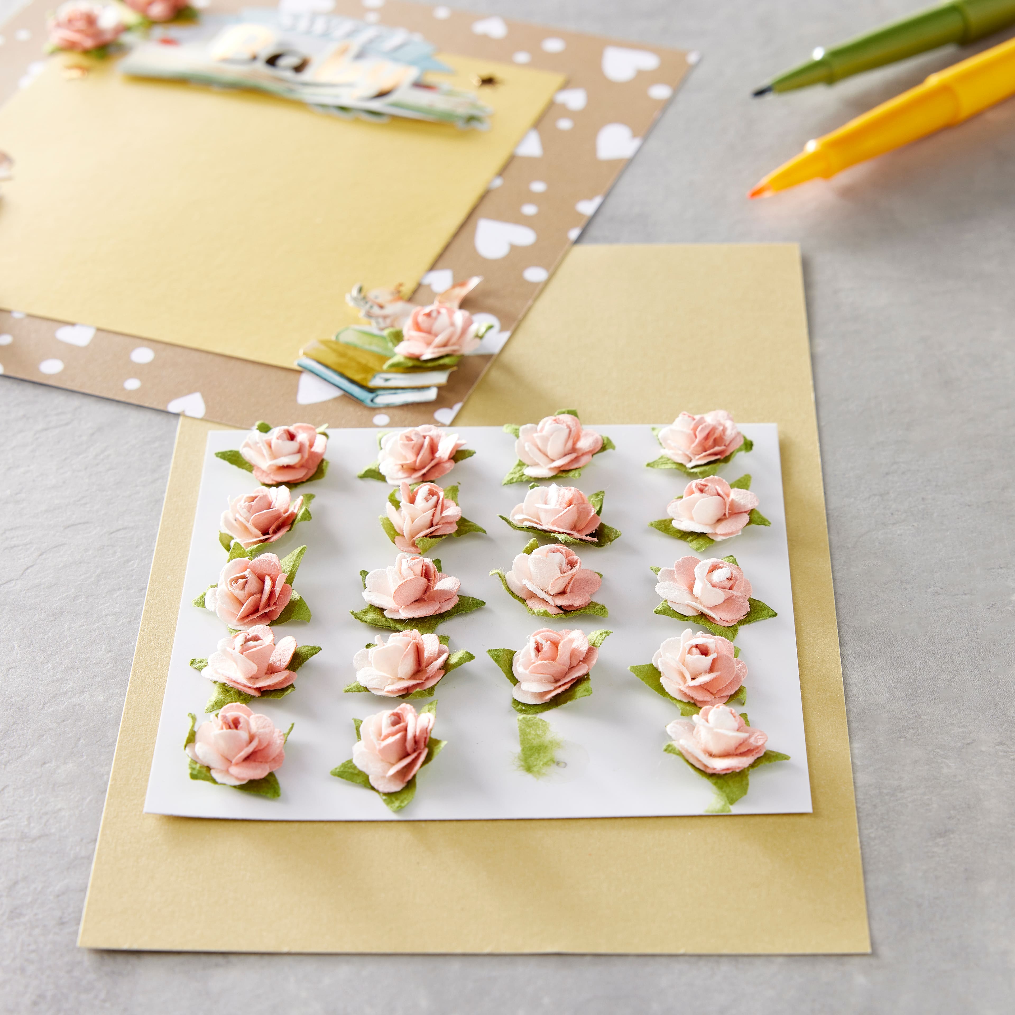 12 Packs: 24 ct. (288 total) Pink Paper Rose Embellishments by Recollections™