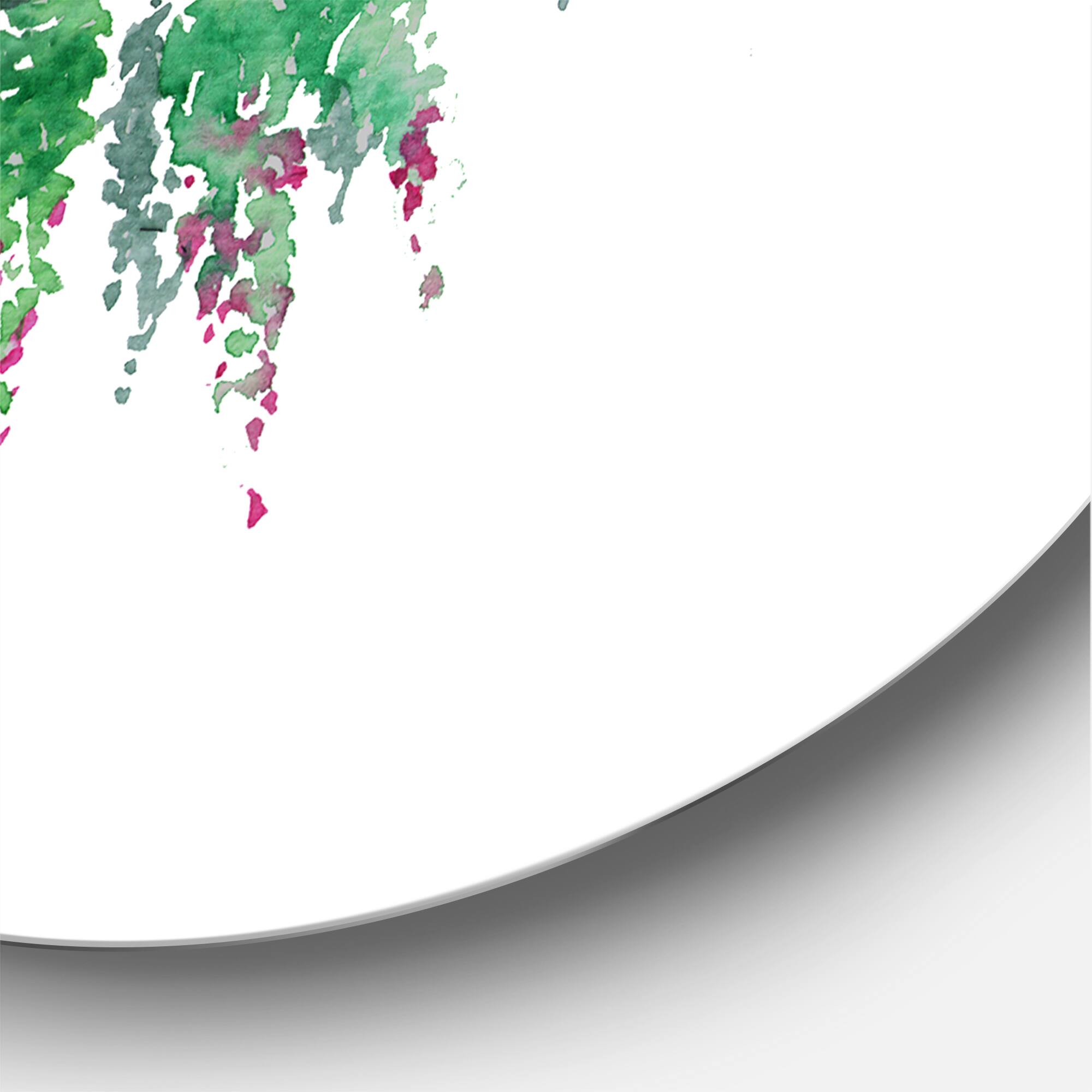 Designart - Tree of Wisteria - Traditional Metal Circle Wall Art