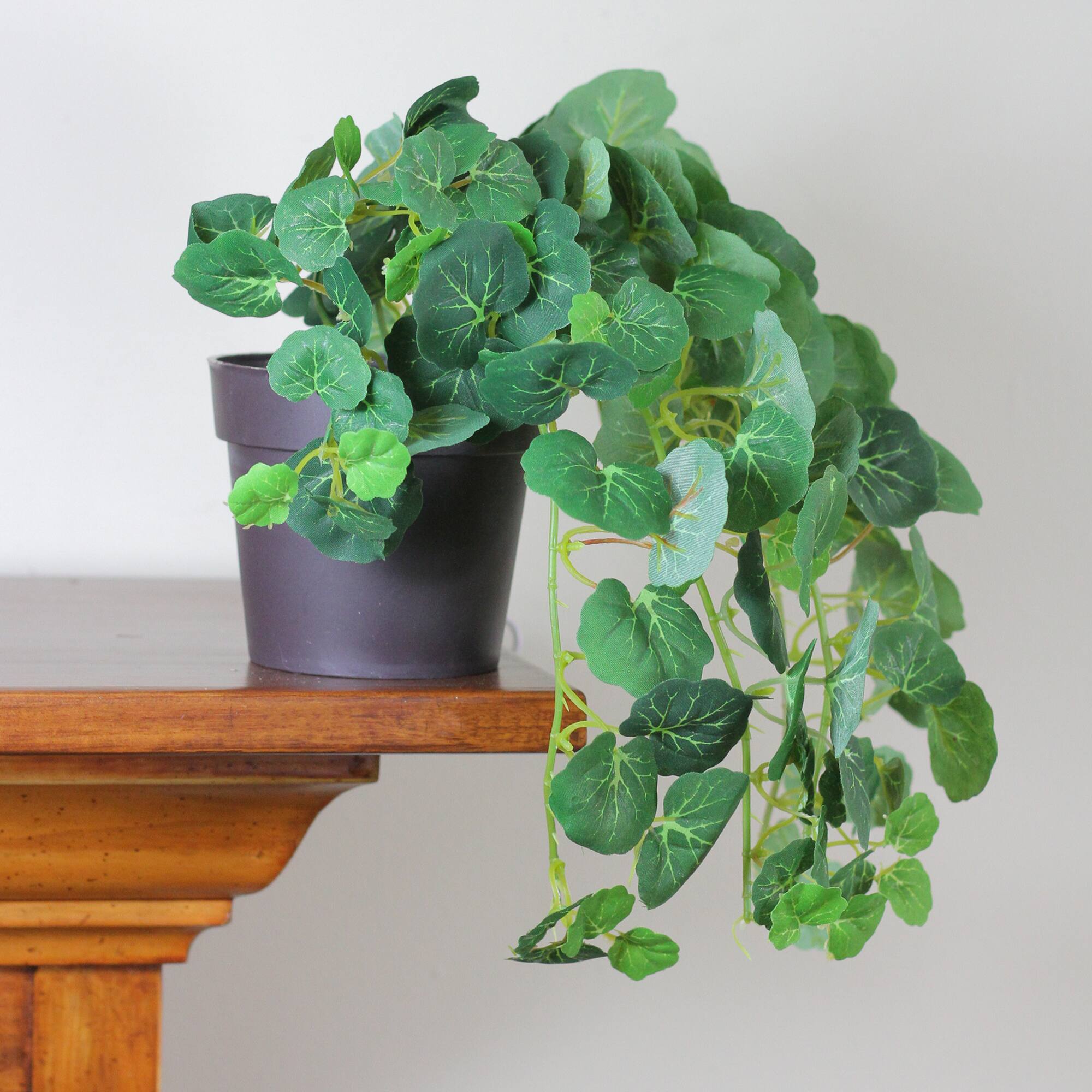 8" Forest Green Artificial Foliage in Brown Pot