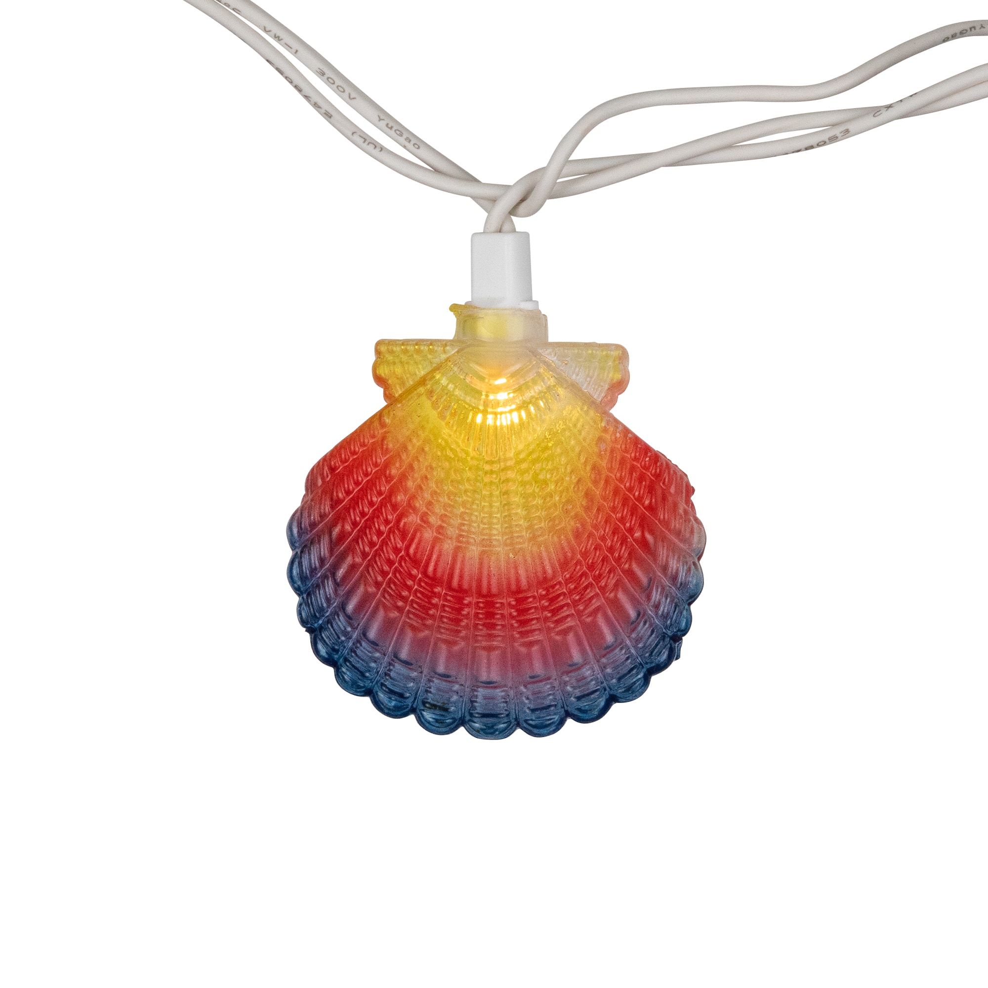 10ct. Multicolored Seashell Patio String Lights